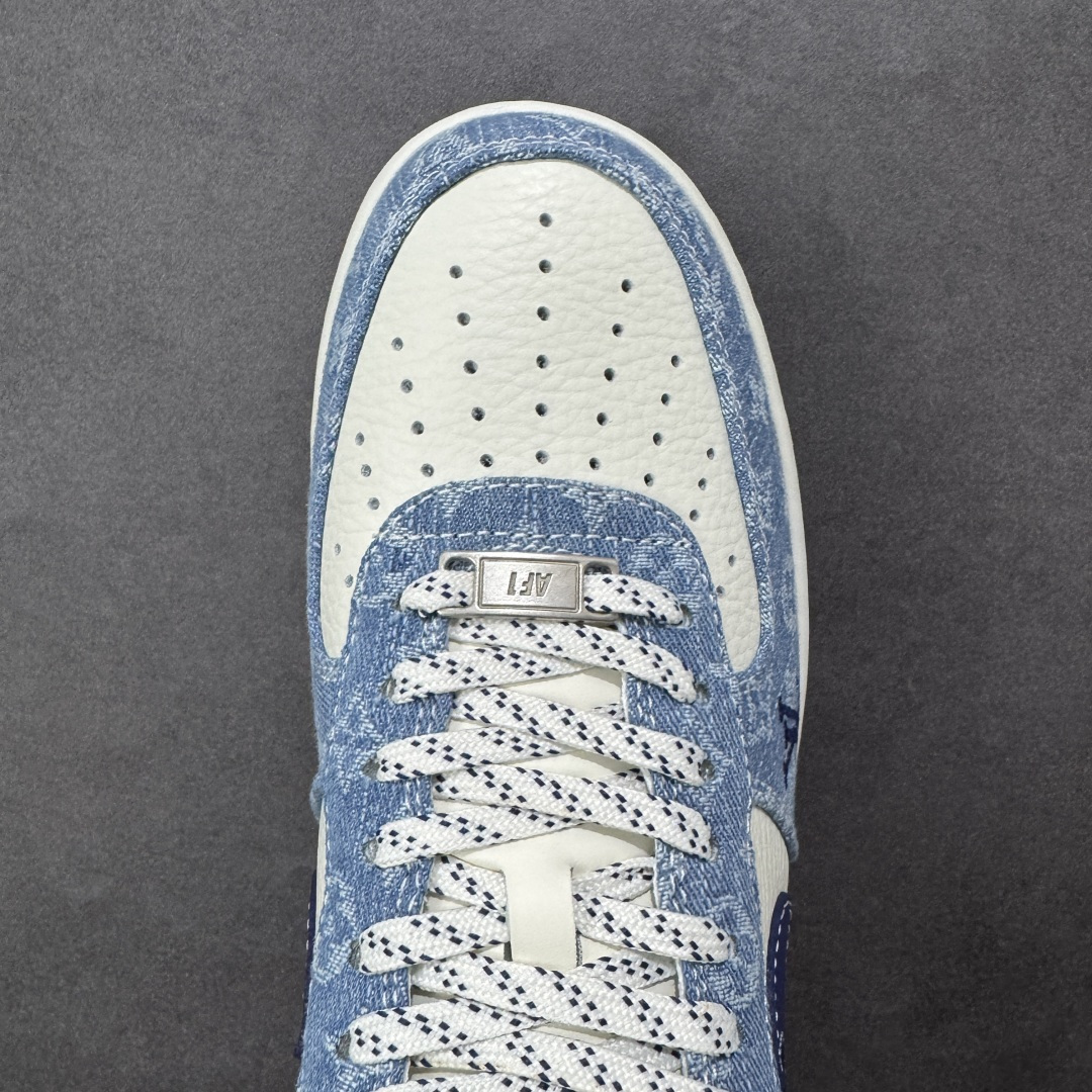 图片[8]-【定制版】NIke Air Force 1 \’07 Low “LV联名–经典蓝牛仔” 空军一号低帮 运动鞋 休闲鞋 折边针车 工艺难度大 原楦头原纸板 高端定制鞋盒 原厂鞋底 超高清洁度 细节完美 货号：NH0601-578 尺码：36 36.5 37.5 38 38.5 39 40 40.5 41 42 42.5 43 44 44.5 45 编码：HXSB310320-选品中心