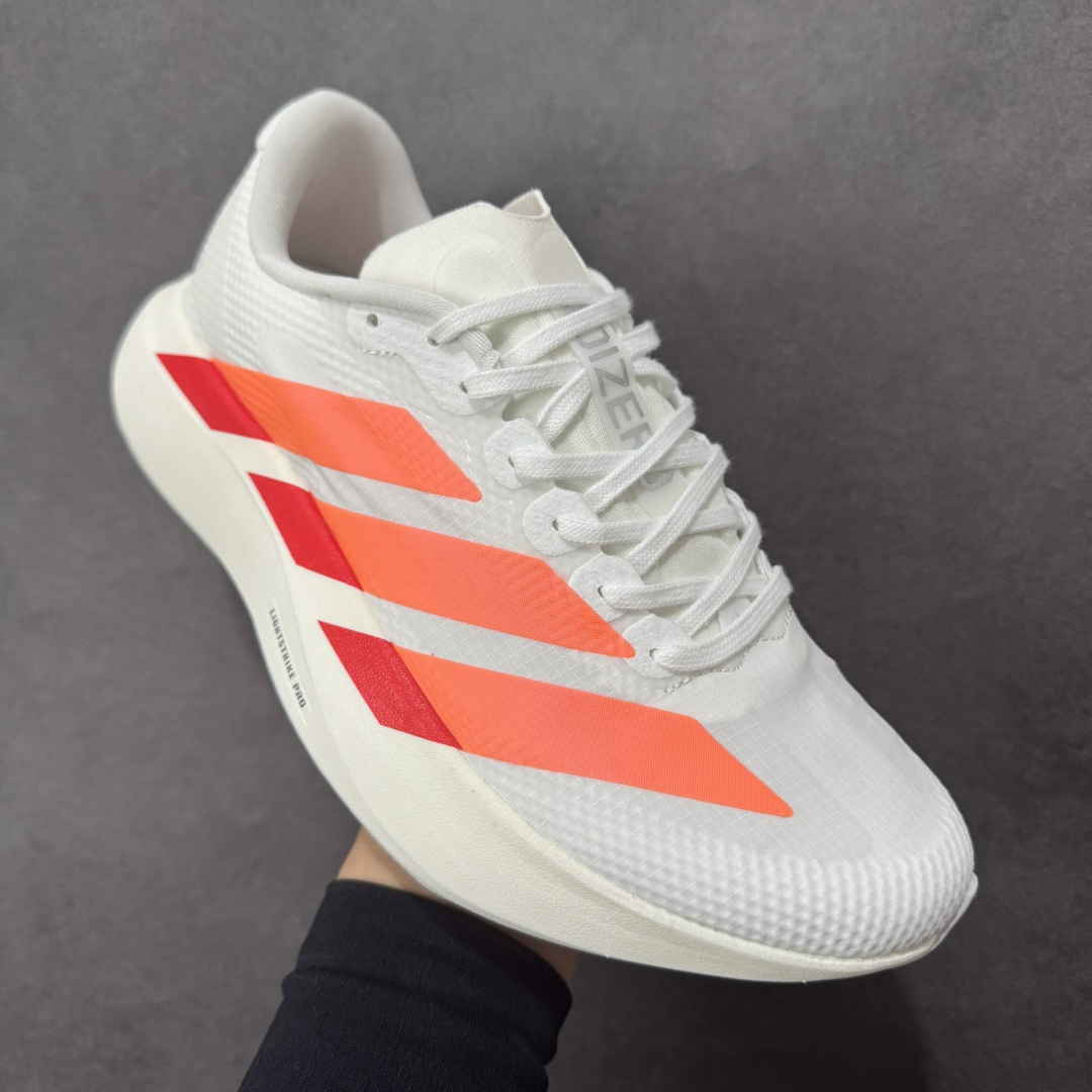 图片[3]-【TD版本】AD Adizero EVO SL 二代 马拉松竞速专业跑鞋 JR2022 针织网面非常轻薄 纤维间的缝隙很大 可以保证跑步时的透气、排汗效果 鞋舌直接与两侧的内衬和鞋底连接在一起 在跑步过程中不会被鞋舌的左右移动所困扰 在标准鞋带孔的基础上再拓宽一组鞋带孔 适合不同脚型的需求 突破性 EnergyRods 技术，有助于跑者实现更好的成绩 中底独特的LIGHTSTRIKE PRO泡棉材质 微弹感觉在跑步过程中给予了良好的支撑体验 对于顶级精英和高水平进阶跑者来说 ADIOS PRO是一双值得信赖的竞速比赛用鞋 尺码：36 36.5 37.5 38 38.5 39 40 40.5 41 42 42.5 43 44 44.5 45-选品中心