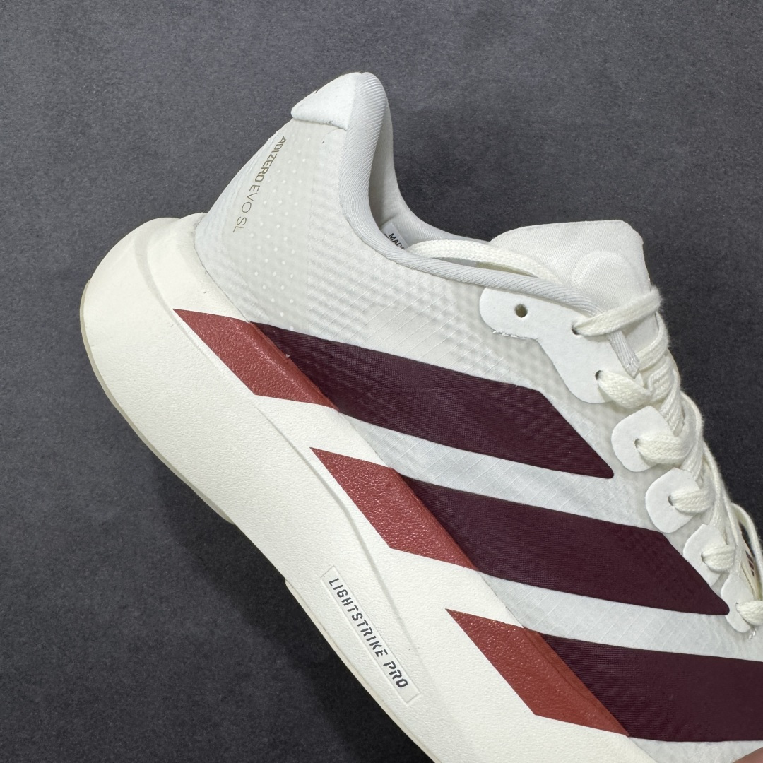图片[6]-【TD版本】AD Adizero EVO SL 二代 马拉松竞速专业跑鞋 JR2020 针织网面非常轻薄 纤维间的缝隙很大 可以保证跑步时的透气、排汗效果 鞋舌直接与两侧的内衬和鞋底连接在一起 在跑步过程中不会被鞋舌的左右移动所困扰 在标准鞋带孔的基础上再拓宽一组鞋带孔 适合不同脚型的需求 突破性 EnergyRods 技术，有助于跑者实现更好的成绩 中底独特的LIGHTSTRIKE PRO泡棉材质 微弹感觉在跑步过程中给予了良好的支撑体验 对于顶级精英和高水平进阶跑者来说 ADIOS PRO是一双值得信赖的竞速比赛用鞋 尺码：36 36.5 37.5 38 38.5 39 40 40.5 41 42 42.5 43 44 44.5 45-选品中心