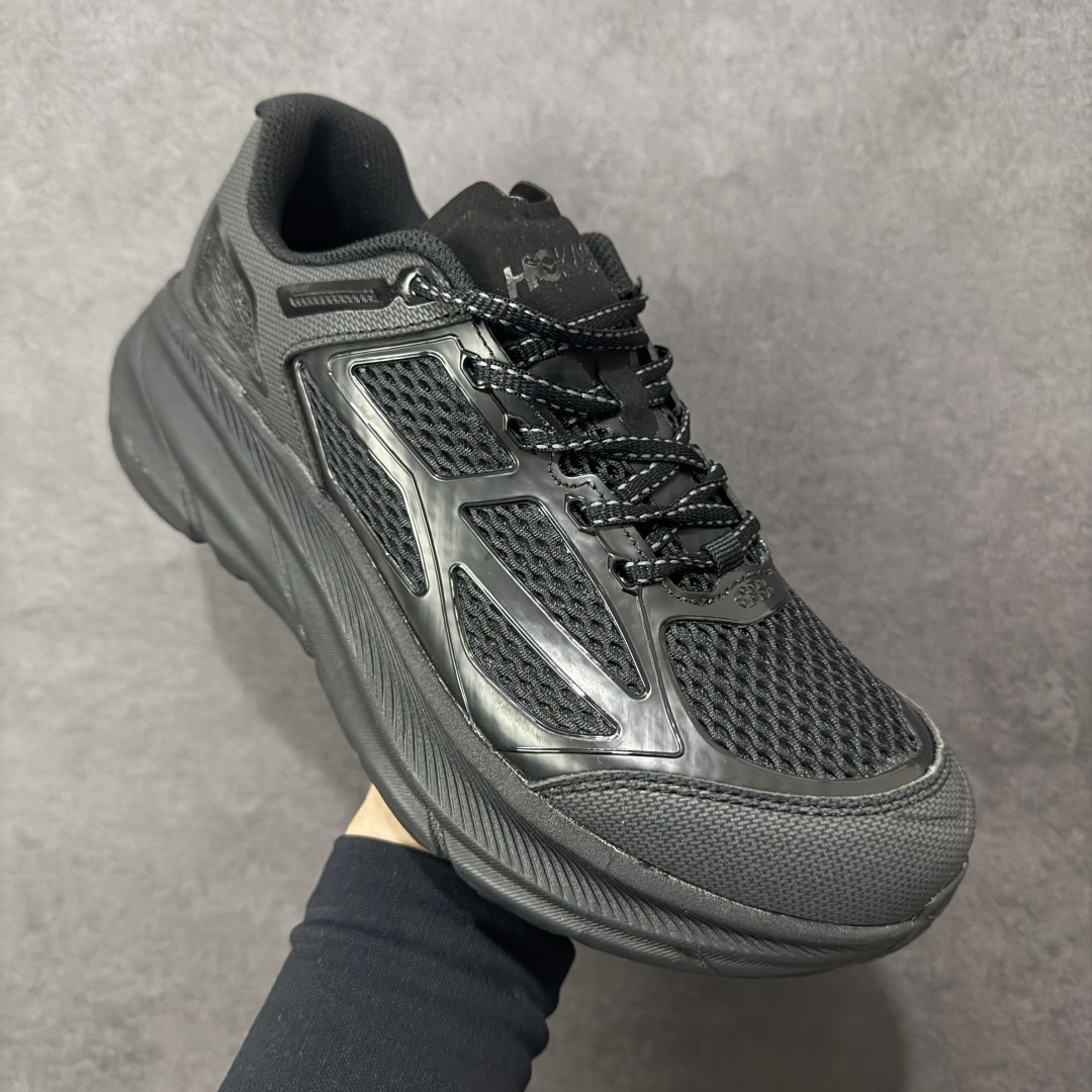 图片[3]-【公司级】HOKA ONE ONE U Clifton One9 舒适 防滑耐磨 低帮 生活休闲鞋 男女同款 轻量低帮户外越野跑鞋 户外山脉越野轻量运动跑鞋 鞋面用轻的无缝架构 鞋带用了弹性不易松脱的扁宽弹性鞋带 轻薄的TPU贴在透气的鞋面上 前掌与中掌部分进行加宽 橡胶大底 EVA缓震鞋底用滚动平衡技术引导跑者自然步态 货号 1155370-BBNB 尺码：36 36.5 37.5 38 38.5 39 40 40.5 41 42 42.5 43 44 45-选品中心