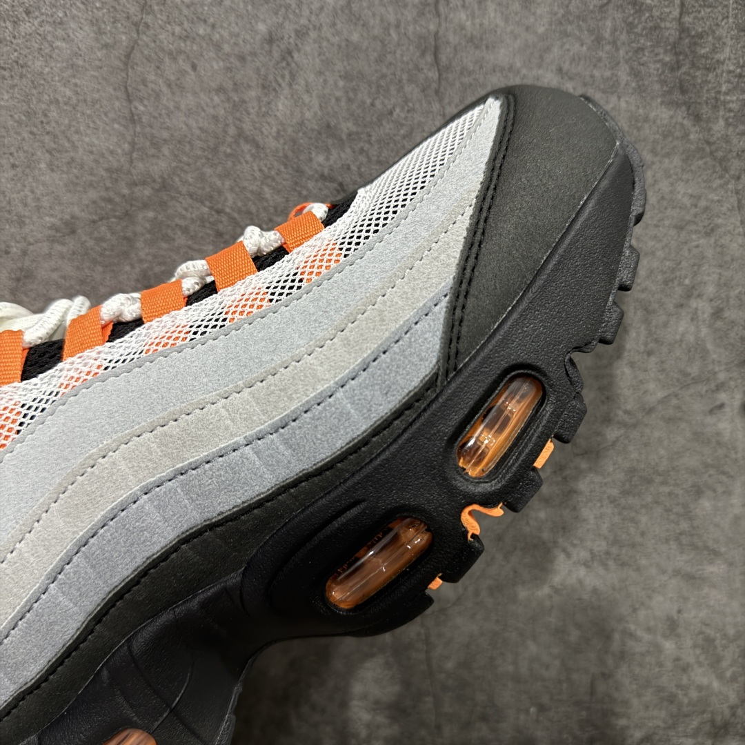 【纯原】Nike Air Max 95 复古减震气垫跑鞋 黑灰橙 HM4740-005外贸顶级专供 全部