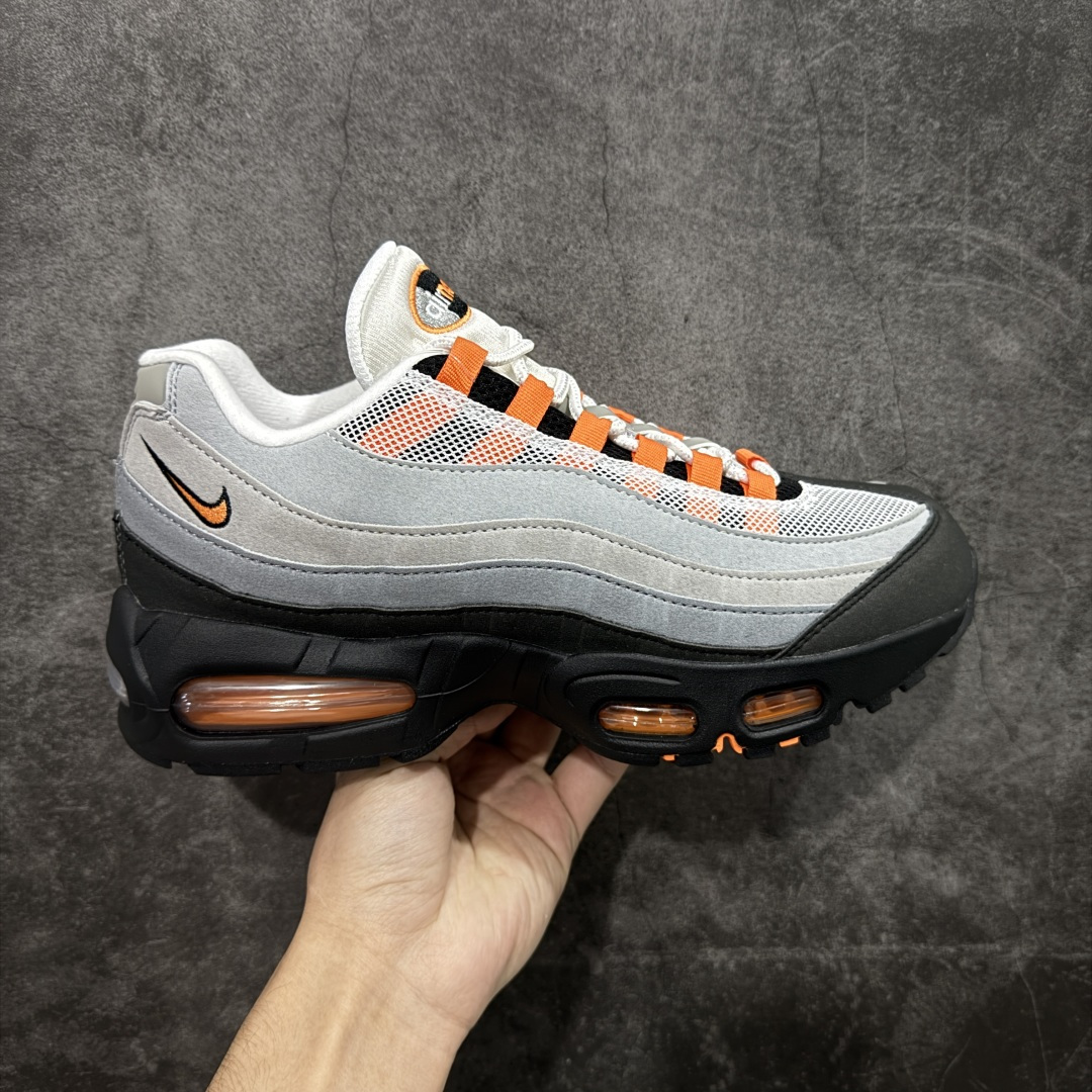 【纯原】Nike Air Max 95 复古减震气垫跑鞋 黑灰橙 HM4740-005外贸顶级专供 全部
