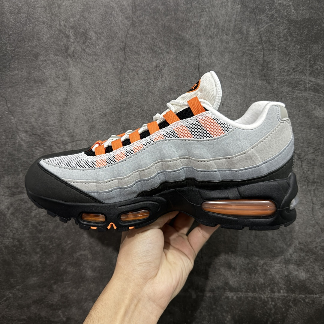 【纯原】Nike Air Max 95 复古减震气垫跑鞋 黑灰橙 HM4740-005外贸顶级专供 全部