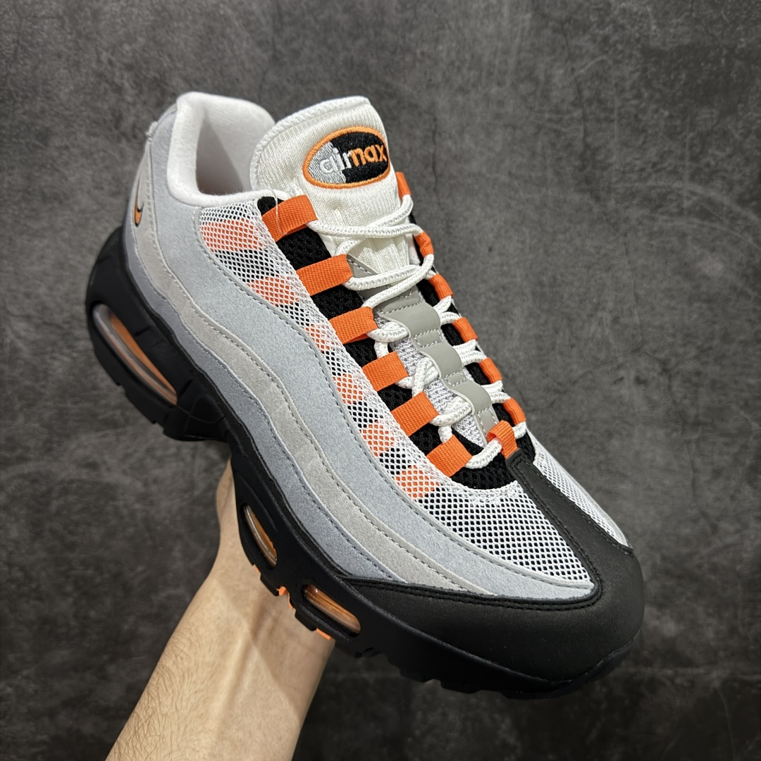 【纯原】Nike Air Max 95 复古减震气垫跑鞋 黑灰橙 HM4740-005外贸顶级专供 全部