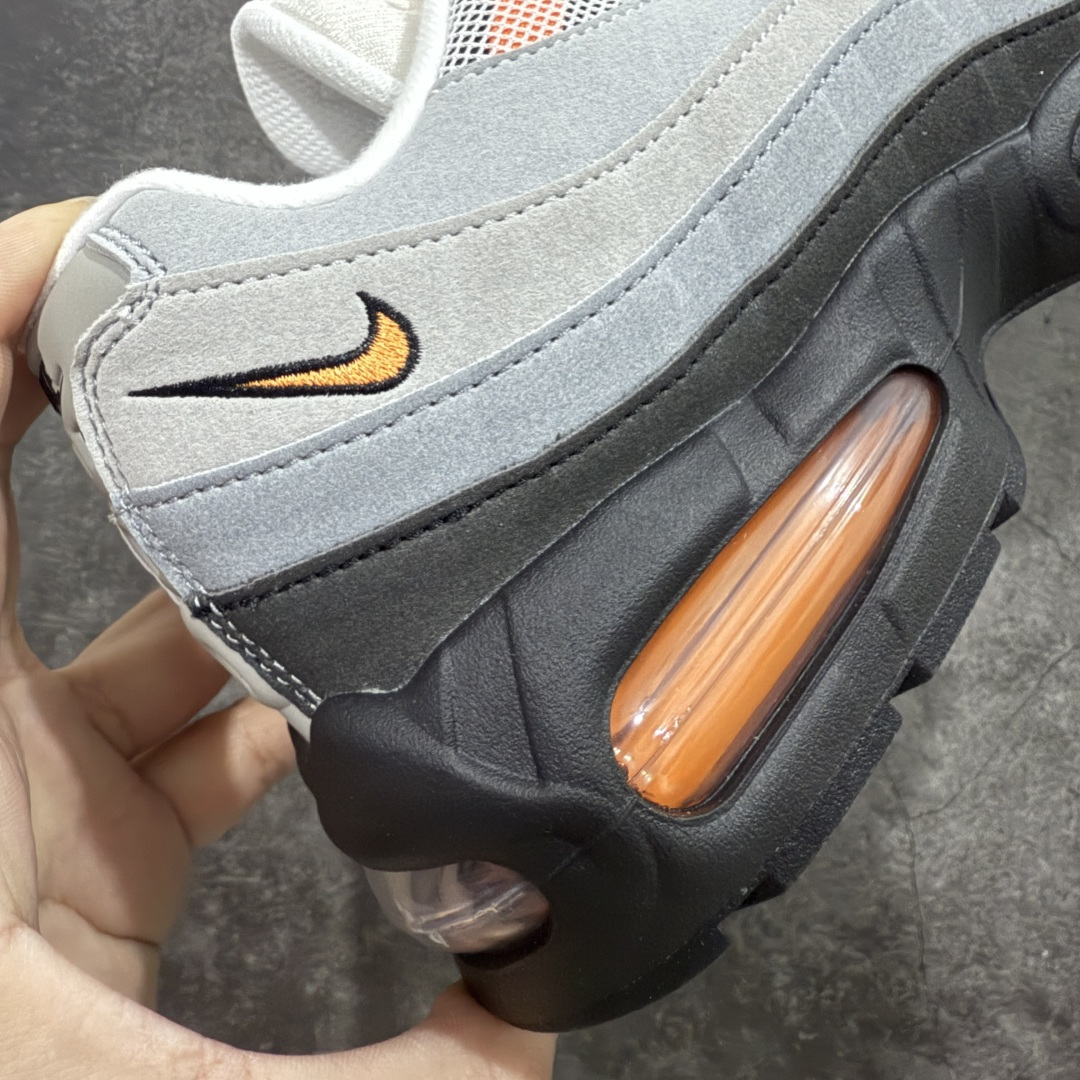 【纯原】Nike Air Max 95 复古减震气垫跑鞋 黑灰橙 HM4740-005外贸顶级专供 全部