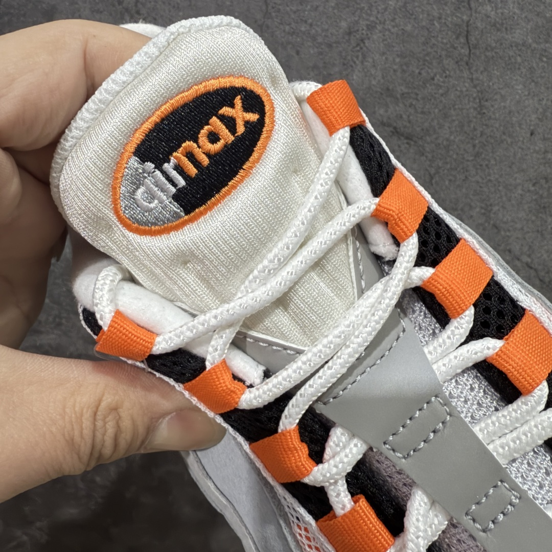 【纯原】Nike Air Max 95 复古减震气垫跑鞋 黑灰橙 HM4740-005外贸顶级专供 全部