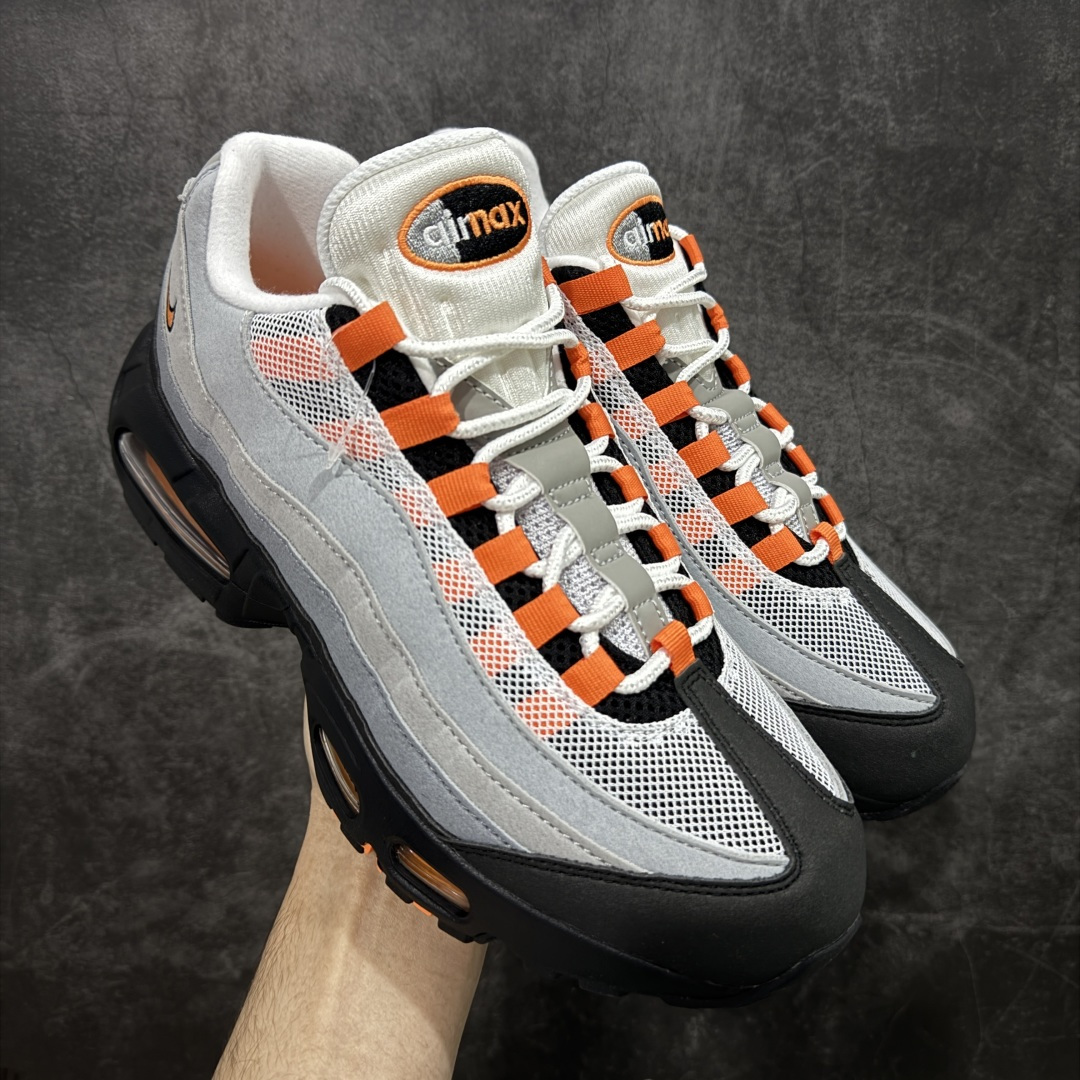 【纯原】Nike Air Max 95 复古减震气垫跑鞋 黑灰橙 HM4740-005外贸顶级专供 全部
