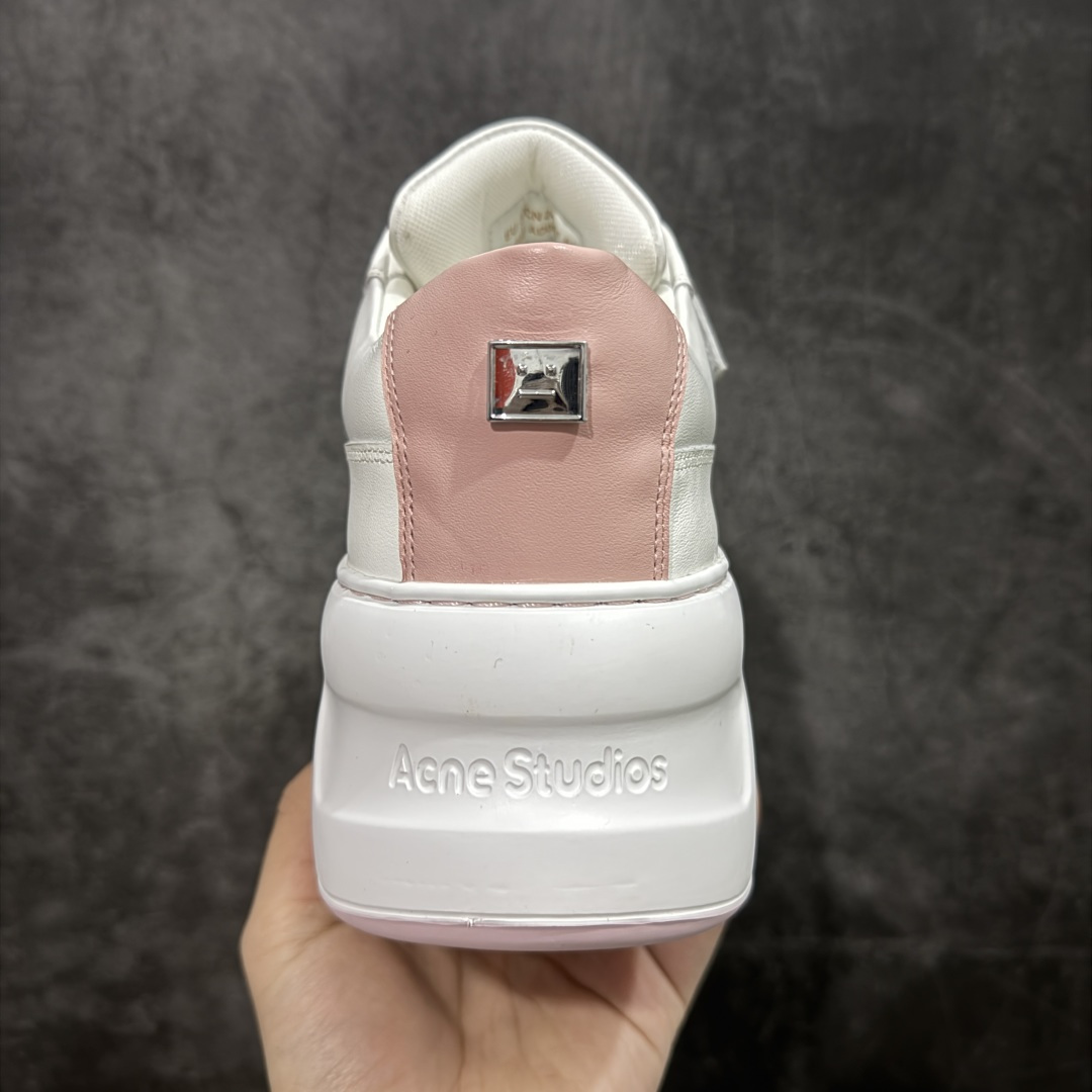 图片[4]-【New Star版本】Acne Studios Steffey Velcro Strap Sneakers 维可搭扣系列低帮笑脸魔术贴厚底老爹风休闲运动鞋 厚底可增高7CM. 各种风格都能驾驭. 适合各种场景搭配购入原版开发皮料辅料按原鞋标准定制独立磨具区别市面流通版本佛山大厂出品出厂经过QC质检 细节 品控到位 完全遵循原版工艺打造 女鞋广东原产 原楦开发纸版楦型 配置防尘袋及包装物 采用粒面头层小牛皮革鞋面材质 内嵌灌注式PU缓震乳胶脚垫 原数据开发光泽TPU防变形增厚橡胶大底 尺码：35-40-选品中心