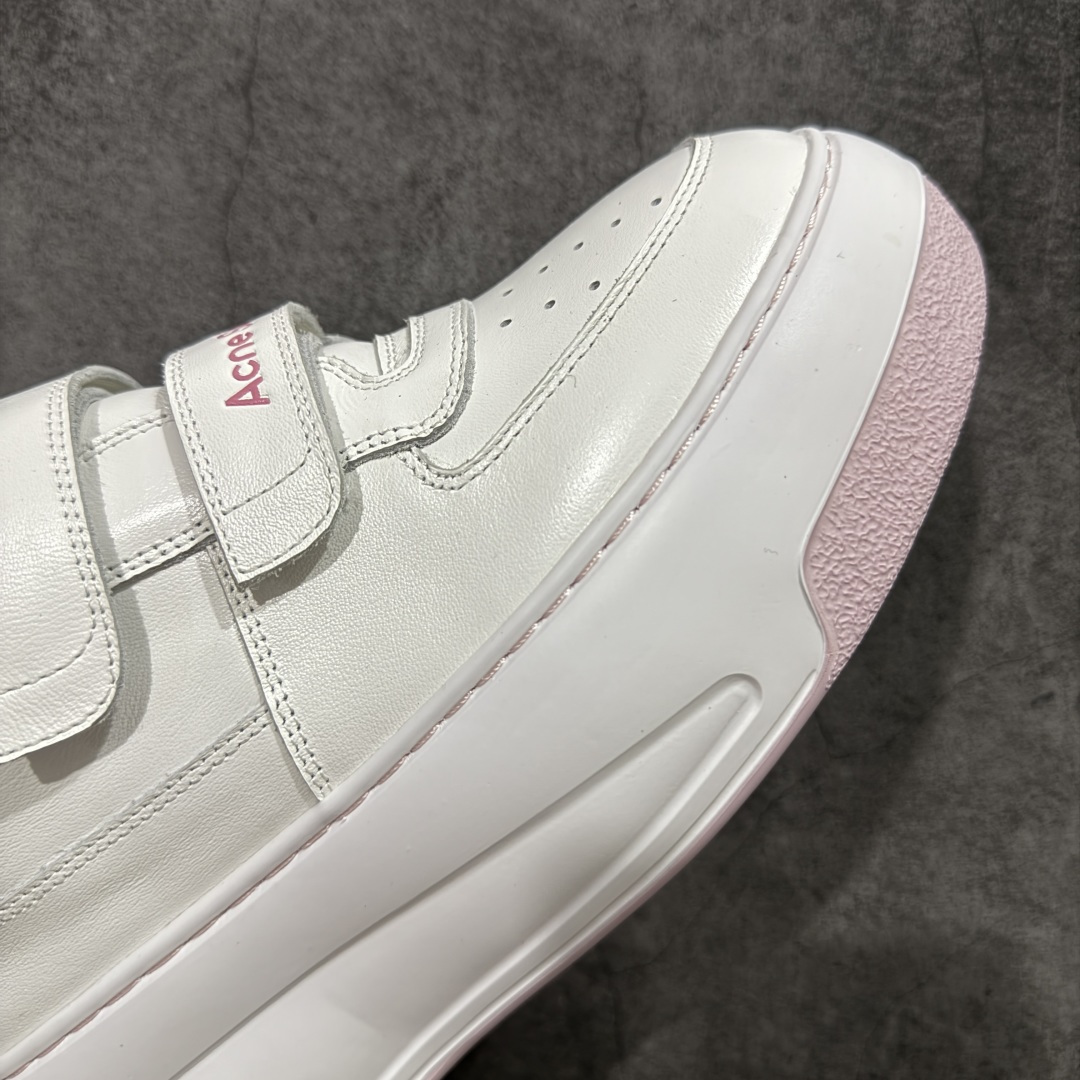 图片[6]-【New Star版本】Acne Studios Steffey Velcro Strap Sneakers 维可搭扣系列低帮笑脸魔术贴厚底老爹风休闲运动鞋 厚底可增高7CM. 各种风格都能驾驭. 适合各种场景搭配购入原版开发皮料辅料按原鞋标准定制独立磨具区别市面流通版本佛山大厂出品出厂经过QC质检 细节 品控到位 完全遵循原版工艺打造 女鞋广东原产 原楦开发纸版楦型 配置防尘袋及包装物 采用粒面头层小牛皮革鞋面材质 内嵌灌注式PU缓震乳胶脚垫 原数据开发光泽TPU防变形增厚橡胶大底 尺码：35-40-选品中心