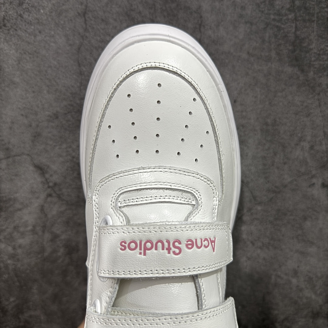 图片[5]-【New Star版本】Acne Studios Steffey Velcro Strap Sneakers 维可搭扣系列低帮笑脸魔术贴厚底老爹风休闲运动鞋 厚底可增高7CM. 各种风格都能驾驭. 适合各种场景搭配购入原版开发皮料辅料按原鞋标准定制独立磨具区别市面流通版本佛山大厂出品出厂经过QC质检 细节 品控到位 完全遵循原版工艺打造 女鞋广东原产 原楦开发纸版楦型 配置防尘袋及包装物 采用粒面头层小牛皮革鞋面材质 内嵌灌注式PU缓震乳胶脚垫 原数据开发光泽TPU防变形增厚橡胶大底 尺码：35-40-选品中心