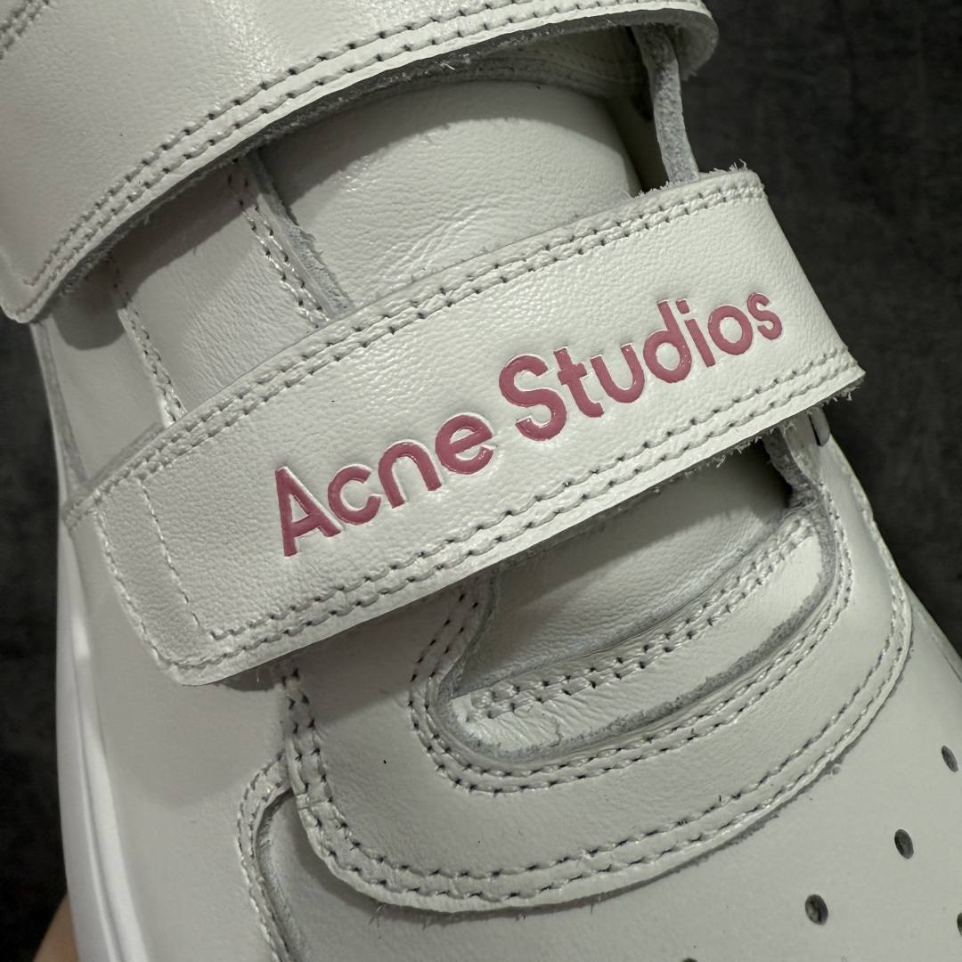 New Star版本Acne Studios Steffey Velcro Strap Sneakers 维可搭扣系列低帮笑脸魔术贴厚底老爹风休闲运动鞋