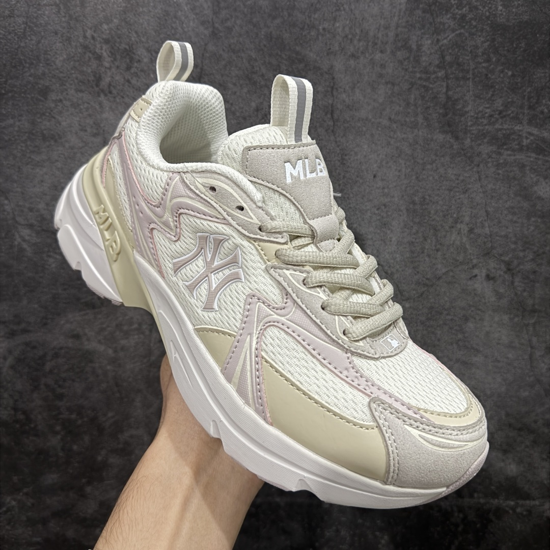 【纯原版】韩国洋基队NY大标潮流老爹鞋MLB小白鞋复古轻便增高运动鞋新款绑带时尚潮流百搭原材料打造 原楦