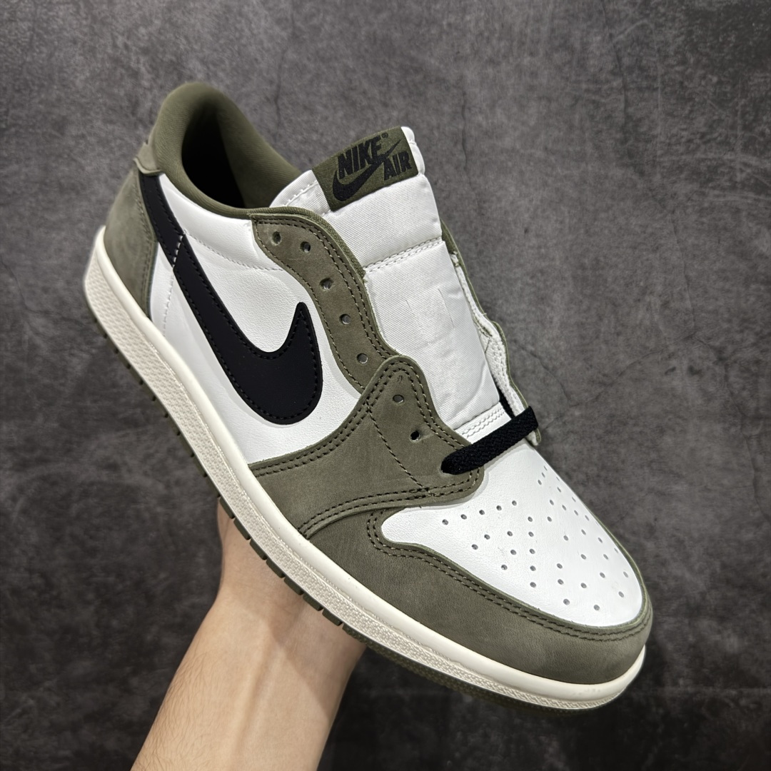 【纯原】Air Jordan AJ1 Low OG 低帮绿白黑 HQ6998-200原材料头层皮料国内一