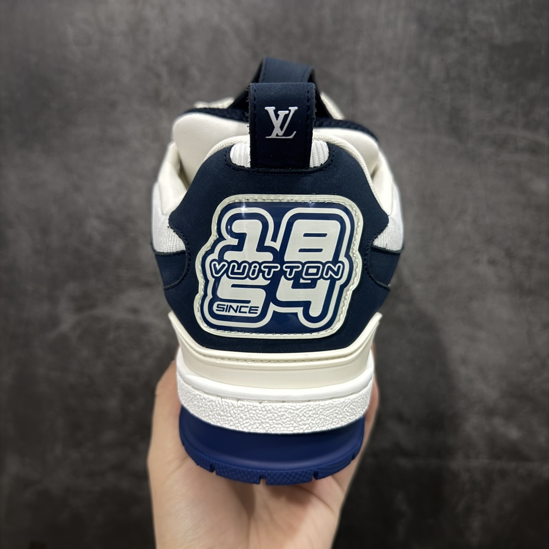 图片[4]-【佛山顶级超A版】Louis Vuitton LV Skate系列 白蓝 仓库现货 当天可取 佛山超A私人订单 专柜混卖零售专供 所有配色均为购买原版复刻 整体版型 皮料 市场独一无二 后跟版型都可以自行对比[机智]吊打市场所有货 怒甩十条街，欢迎拿市场各大工厂的货来对比！ 鞋舌烫金超正 压印程度秒杀市面90%以上的高端货 新配色陆续开发出货 尺码：39-46-选品中心