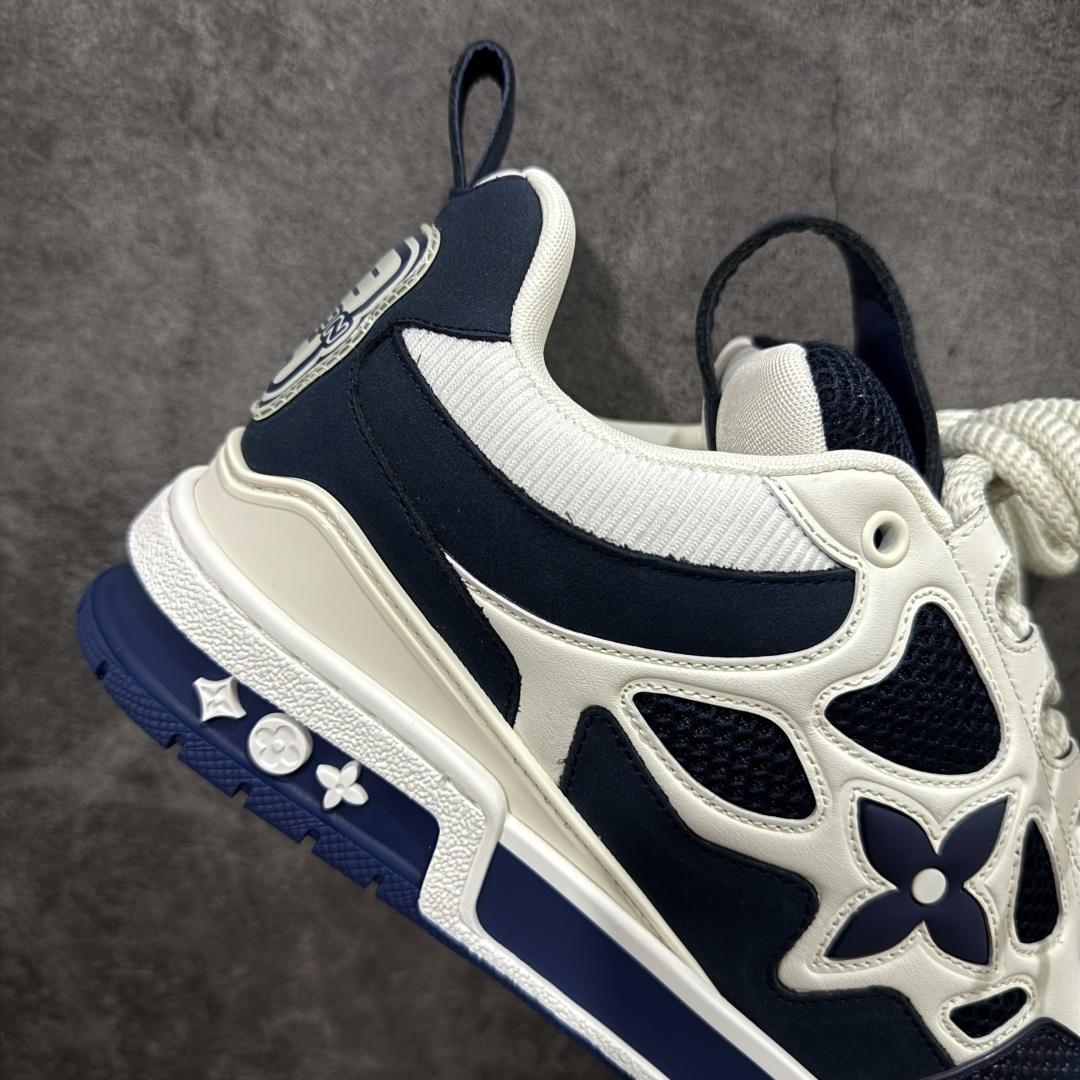 图片[7]-【佛山顶级超A版】Louis Vuitton LV Skate系列 白蓝 仓库现货 当天可取 佛山超A私人订单 专柜混卖零售专供 所有配色均为购买原版复刻 整体版型 皮料 市场独一无二 后跟版型都可以自行对比[机智]吊打市场所有货 怒甩十条街，欢迎拿市场各大工厂的货来对比！ 鞋舌烫金超正 压印程度秒杀市面90%以上的高端货 新配色陆续开发出货 尺码：39-46-选品中心