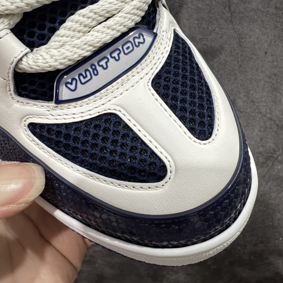 图片[5]-【佛山顶级超A版】Louis Vuitton LV Skate系列 白蓝 仓库现货 当天可取 佛山超A私人订单 专柜混卖零售专供 所有配色均为购买原版复刻 整体版型 皮料 市场独一无二 后跟版型都可以自行对比[机智]吊打市场所有货 怒甩十条街，欢迎拿市场各大工厂的货来对比！ 鞋舌烫金超正 压印程度秒杀市面90%以上的高端货 新配色陆续开发出货 尺码：39-46-选品中心