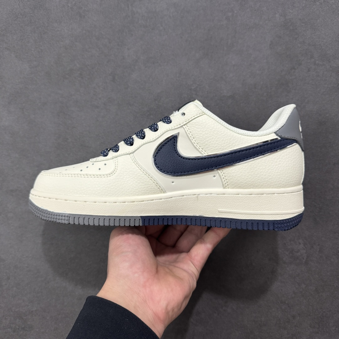 图片[2]-【定制版】Nike Air Force 1\’07 Low 联名 双拼米灰蓝 空军一号低帮休闲板鞋  #原楦头原纸板 原装鞋盒 定制五金配件 内置全掌气垫 原厂鞋底 货号：QW5836-026  尺码：36 36.5 37.5 38 38.5 39 40 40.5 41 42 42.5 43 44 44.5 45-选品中心