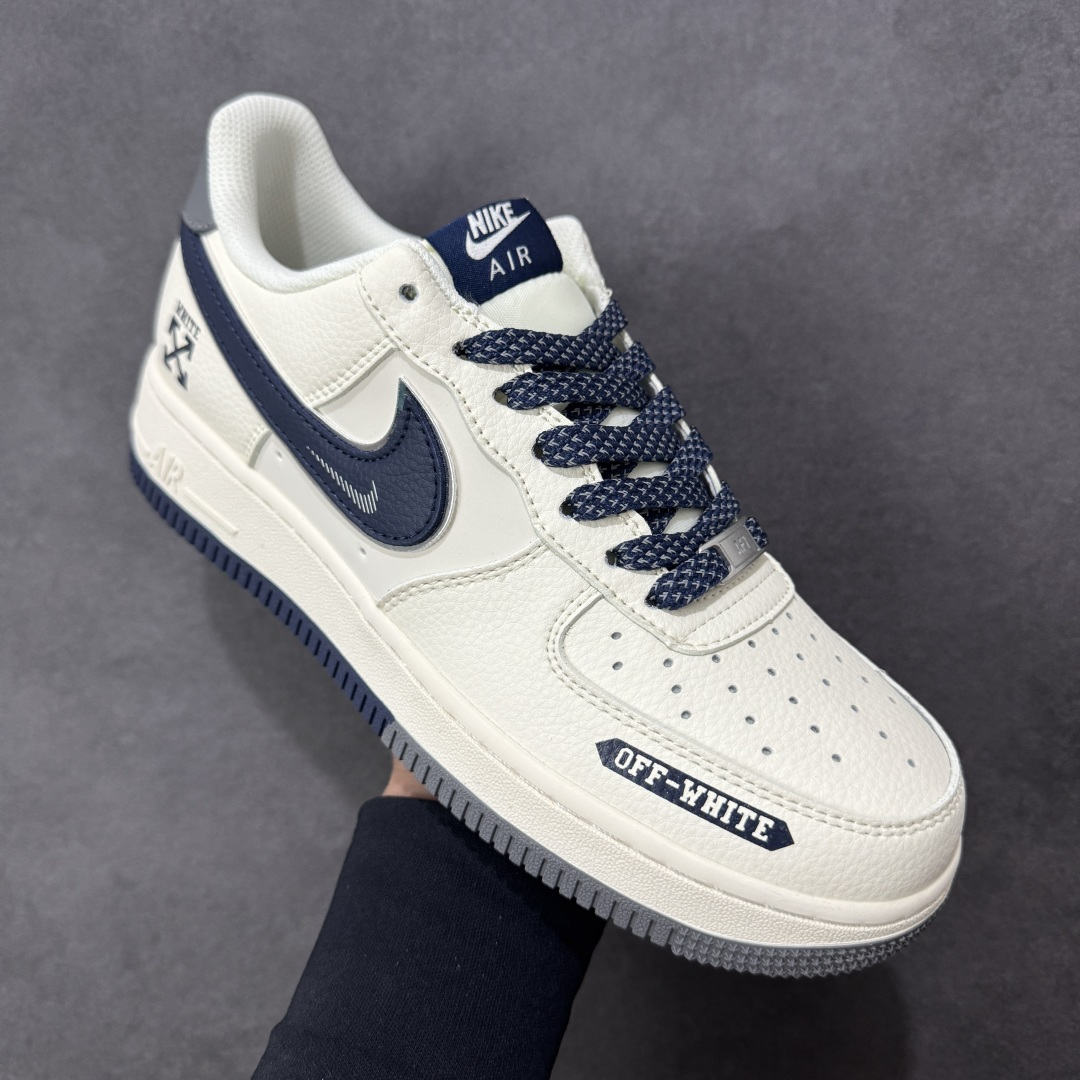 图片[3]-【定制版】Nike Air Force 1\’07 Low 联名 双拼米灰蓝 空军一号低帮休闲板鞋  #原楦头原纸板 原装鞋盒 定制五金配件 内置全掌气垫 原厂鞋底 货号：QW5836-026  尺码：36 36.5 37.5 38 38.5 39 40 40.5 41 42 42.5 43 44 44.5 45-选品中心