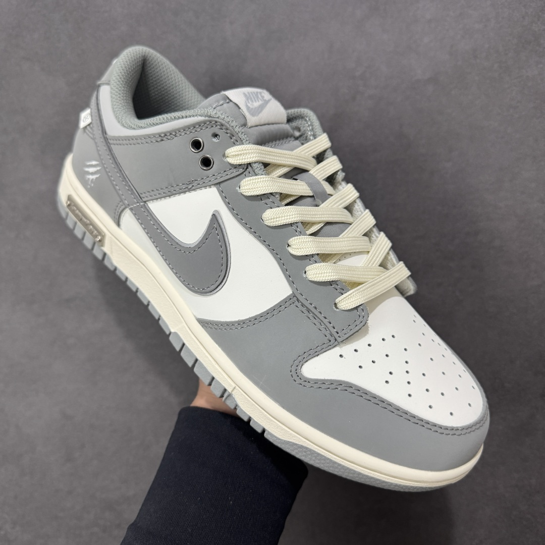图片[3]-【定制版】Nike SB Dunk Low 周年高端定制 低帮休闲板鞋 灰狼 #定制鞋盒 超高清洁度 皮料切割干净无任何毛边 细节完美 货号：GW0510-051 尺码：40 40.5 41 42 42.5 43 44 44.5 45 46 编码：HXSB330340-选品中心