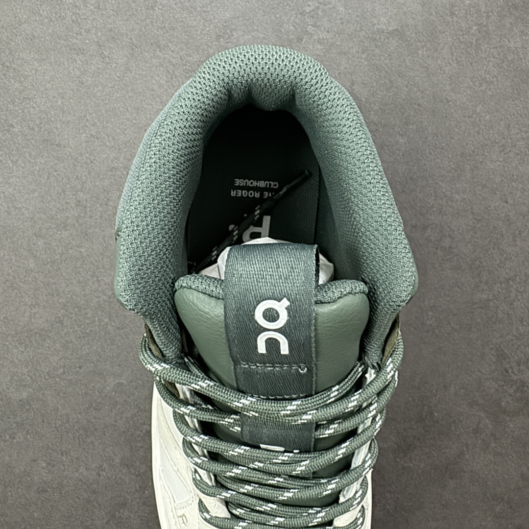 图片[7]-【公司级】On The Roger Clubhouse 昂跑 低帮 白绿色 舒适网布减震防滑耐磨低邦长跑跑步鞋 稳健敏捷、功能多面，用轻量脚感和灵活反馈，助力跑步训练和运动健身。以Helion Superfoam打造Clouds Surferds科技鞋底，铸就灵活反馈、动态流畅体验。鞋跟内的精制足跟垫牢牢固定双足，提供柔软安全的体验；内置Speedboardd更好地推进跑者向前的每一步。根据运动机能编织纹路的工程网眼鞋面，轻盈柔软也坚韧耐用、舒适透气也灵活敏捷。 货号：3MF10541528 尺码：36-45 编码：AYB240250-选品中心