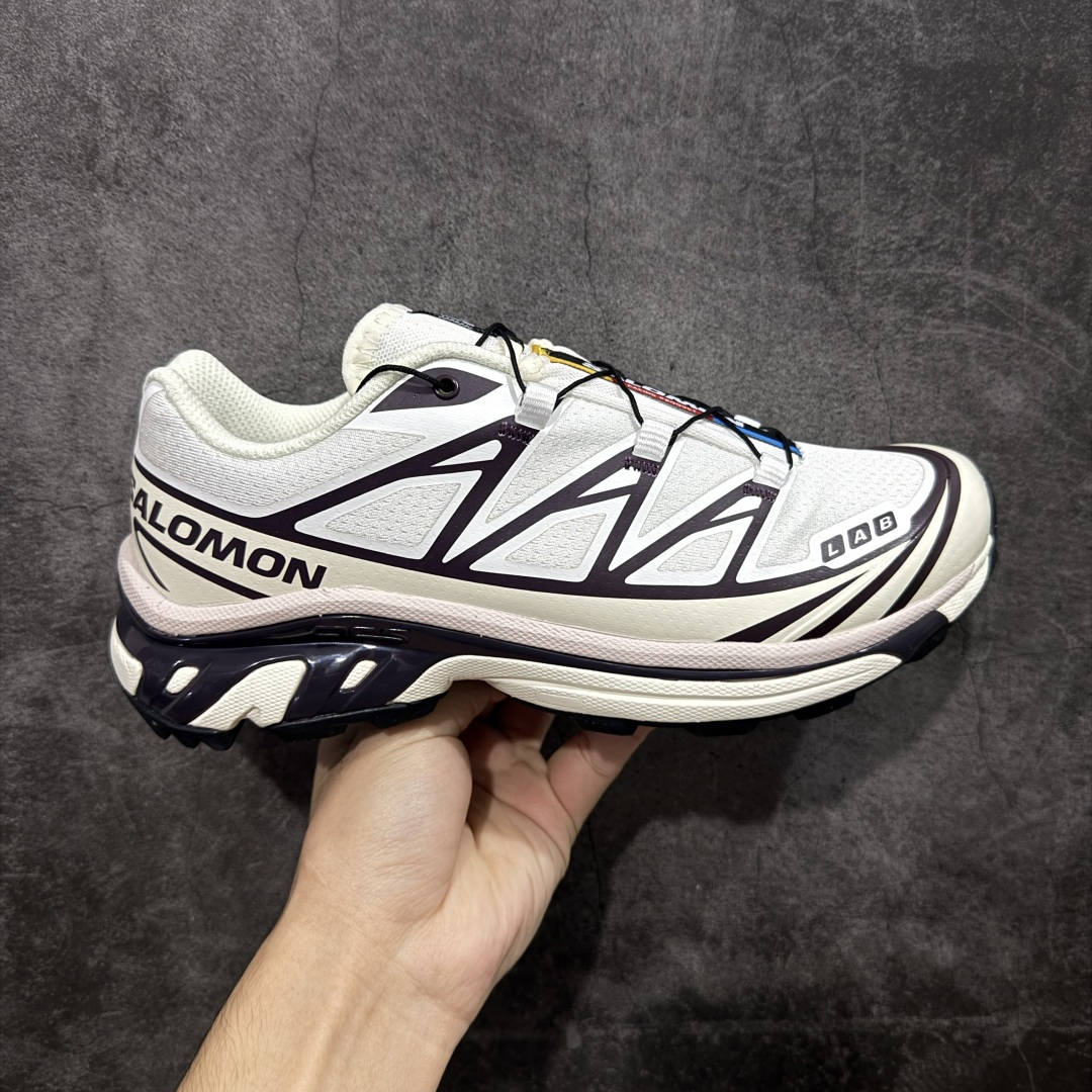 【外贸版】 Salomon XT-6 萨洛蒙复古潮流户外机能登山跑鞋 白色 纯原外贸平台特供订单 专供外