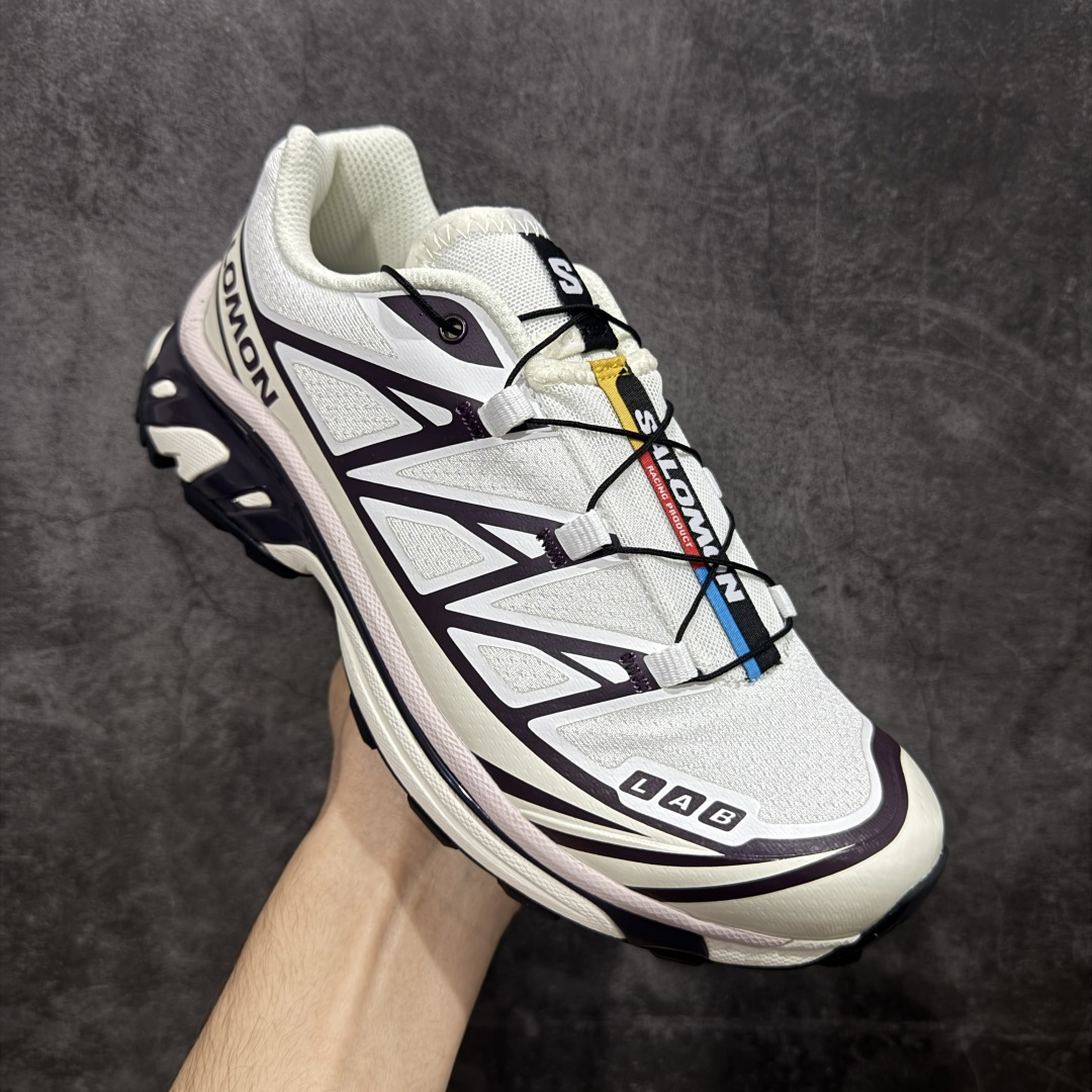 【外贸版】 Salomon XT-6 萨洛蒙复古潮流户外机能登山跑鞋 白色 纯原外贸平台特供订单 专供外