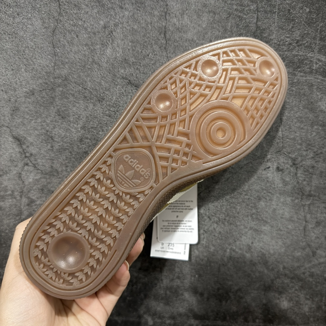 【纯原】Adidas Handball Spezial 阿迪达斯经典款牛皮复古休闲板鞋 姜黄白生胶 KI