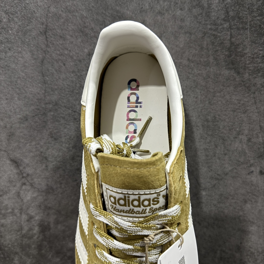 【纯原】Adidas Handball Spezial 阿迪达斯经典款牛皮复古休闲板鞋 姜黄白生胶 KI