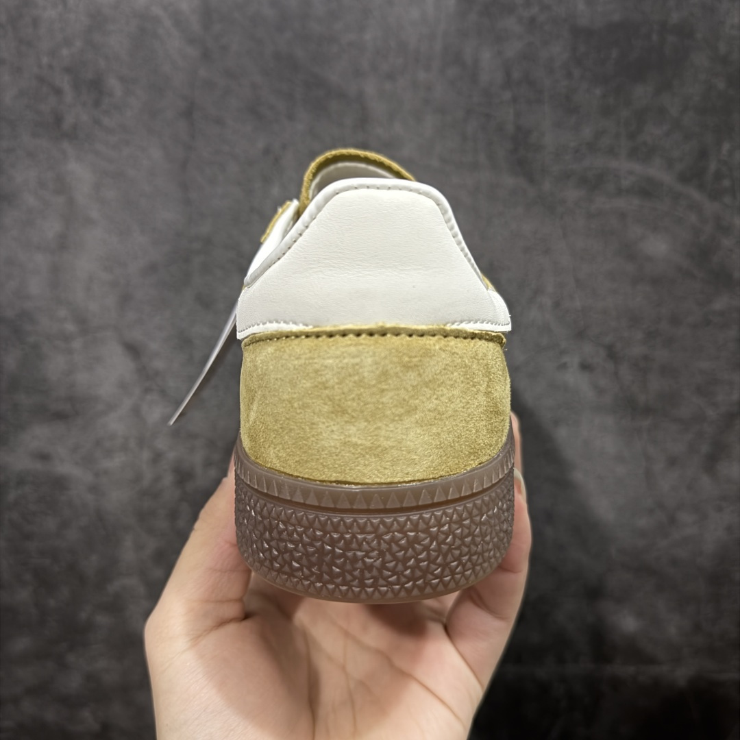 【纯原】Adidas Handball Spezial 阿迪达斯经典款牛皮复古休闲板鞋 姜黄白生胶 KI