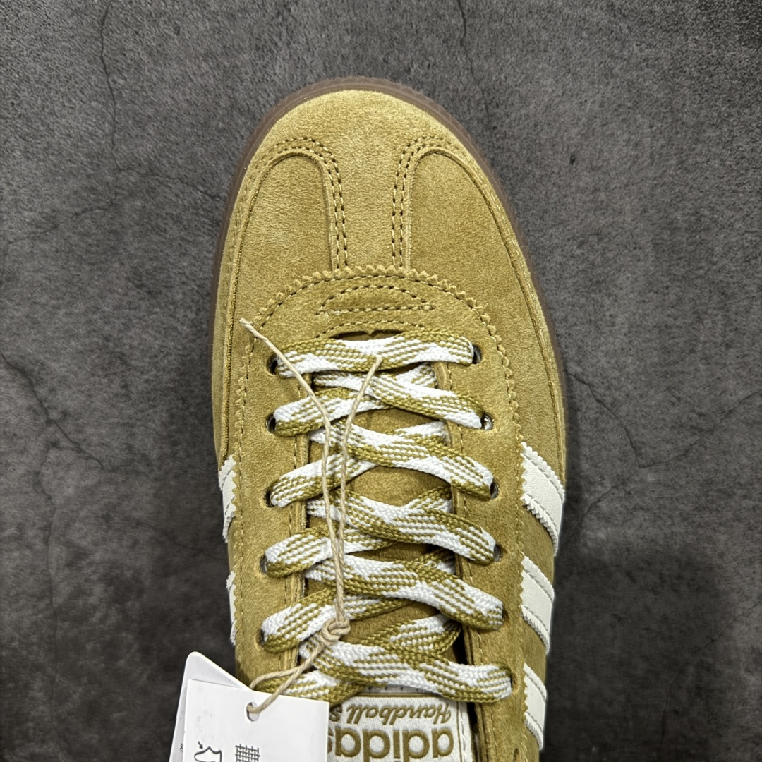 【纯原】Adidas Handball Spezial 阿迪达斯经典款牛皮复古休闲板鞋 姜黄白生胶 KI