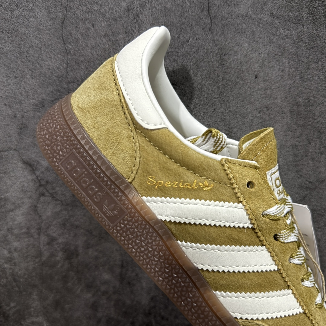 【纯原】Adidas Handball Spezial 阿迪达斯经典款牛皮复古休闲板鞋 姜黄白生胶 KI