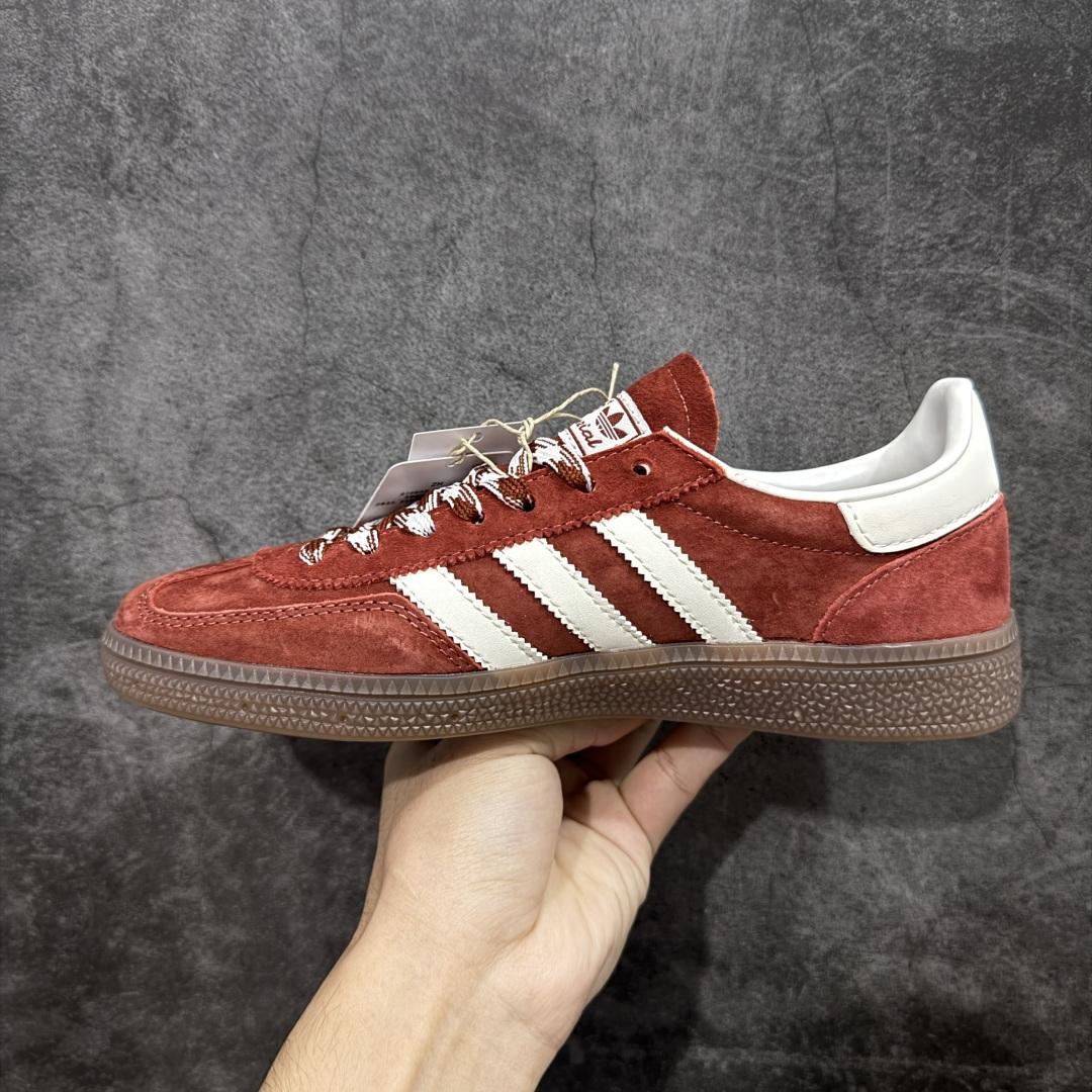【纯原】Adidas Handball Spezial 阿迪达斯经典款牛皮复古休闲板鞋 红白生胶 KI5