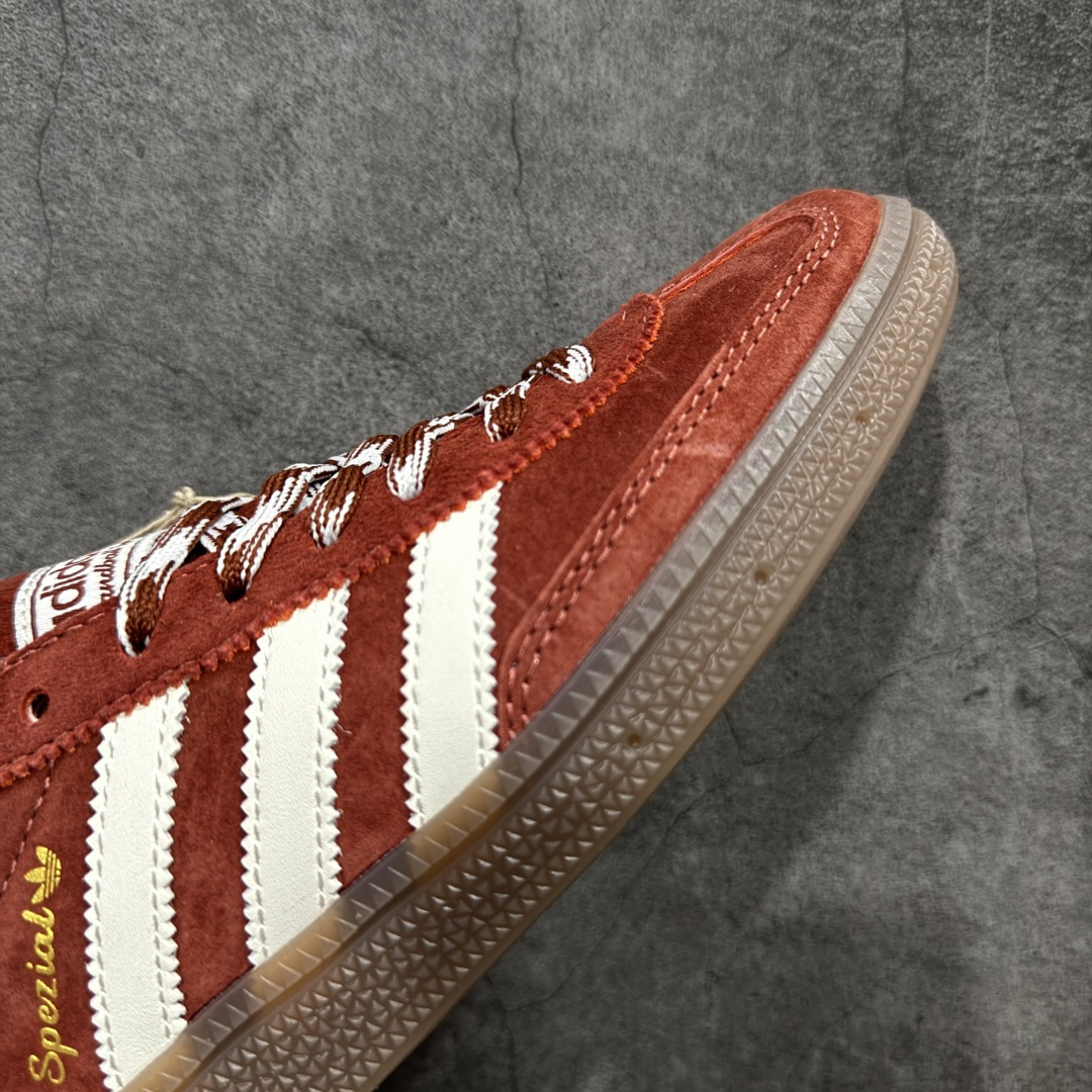 【纯原】Adidas Handball Spezial 阿迪达斯经典款牛皮复古休闲板鞋 红白生胶 KI5