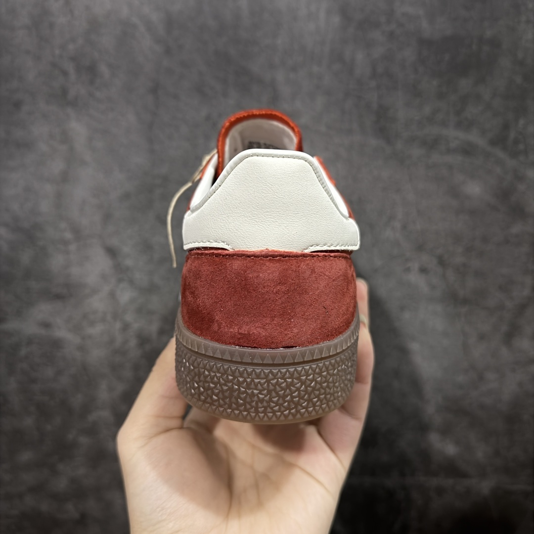 【纯原】Adidas Handball Spezial 阿迪达斯经典款牛皮复古休闲板鞋 红白生胶 KI5