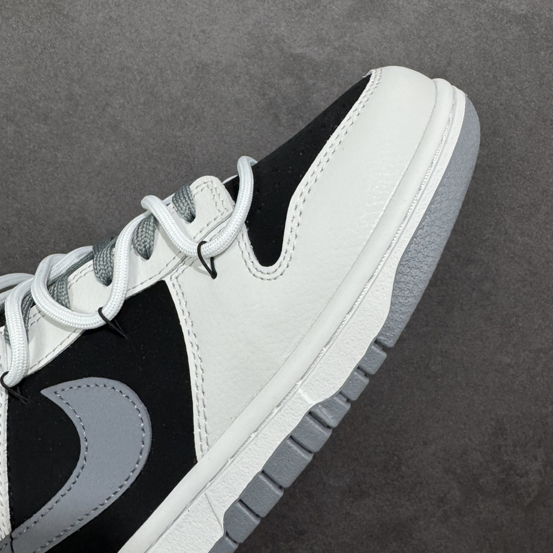 图片[5]-【YC版本】Nike SB Dunk Low 绑带 周年高端定制NK Dunk Low Retro 幽影骑士 白黑灰 低帮休闲板鞋 WG0716-152  #定制鞋盒 大厂纯原品质出货 超高清洁度 皮料切割干净无任何毛边 细节完美   尺码：40 40.5 41 42 42.5 43 44 44.5 45 46 编码：HXSB330340-选品中心