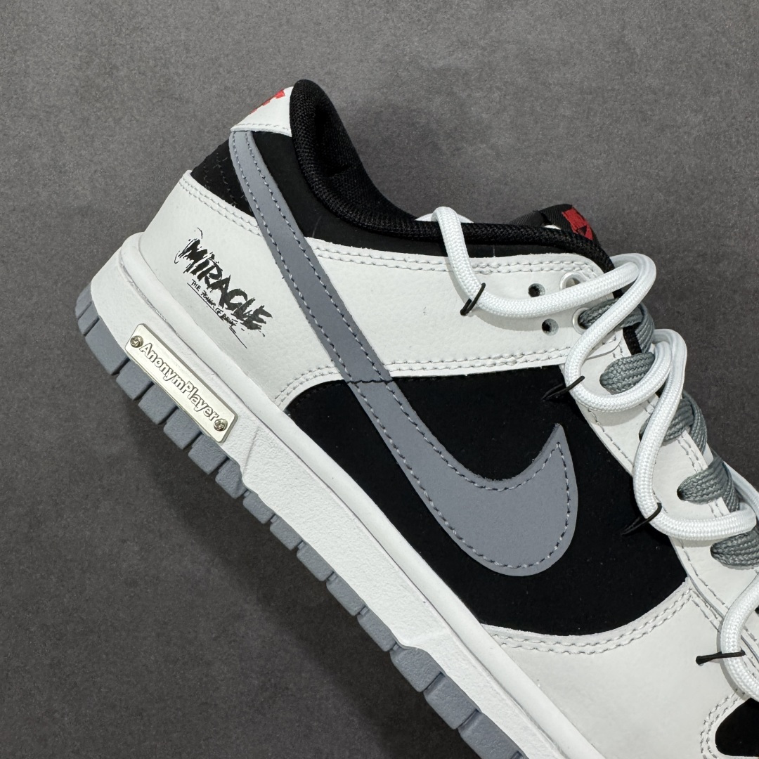 图片[6]-【YC版本】Nike SB Dunk Low 绑带 周年高端定制NK Dunk Low Retro 幽影骑士 白黑灰 低帮休闲板鞋 WG0716-152  #定制鞋盒 大厂纯原品质出货 超高清洁度 皮料切割干净无任何毛边 细节完美   尺码：40 40.5 41 42 42.5 43 44 44.5 45 46 编码：HXSB330340-选品中心