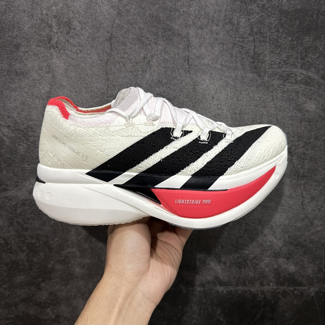 【纯原组合底】adidas Adizero Prime X 3.0 Strung 舒适防滑耐磨 低帮 长跑短跑跑步鞋 男女同款 JR2597 原鞋数据开版 带全掌碳板 碳柱 顶级发泡爆米花六层组合大底 跑步健身无忧 超高颜值 百搭款 尺码:36 37 38 39 404142 43 44 45-选品中心