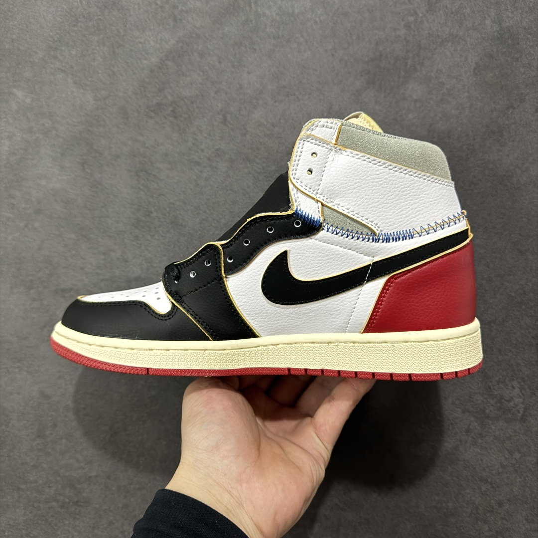 图片[2]-【公司级】Fragment Design x Union x Jordan Air Jordan 1 Retro High Og Nrg 三方联名款 牛皮 舒适 防滑 高帮 复古篮球鞋 男女同款 Air Jordan 1于1985年推出，是耐克第一双以乔丹名字命名的篮球鞋，正是这双鞋，开启了一个时代。Air Jordan 1外形的灵感来自于在当年风靡一时的AirForce 1，同时降低中底厚度，减轻重量，增加贴地感，并采用了后掌Air Sole气垫和最经典的飞翼Logo来自于当时的Nike创意总监Peter Moore。 货号：BV1300-106 尺码：36 36.5 37.5 38 38.5 39 40 40.5 41 42 42.5 43 44 44.5 45 46 47.5 编码：YBB210220-选品中心