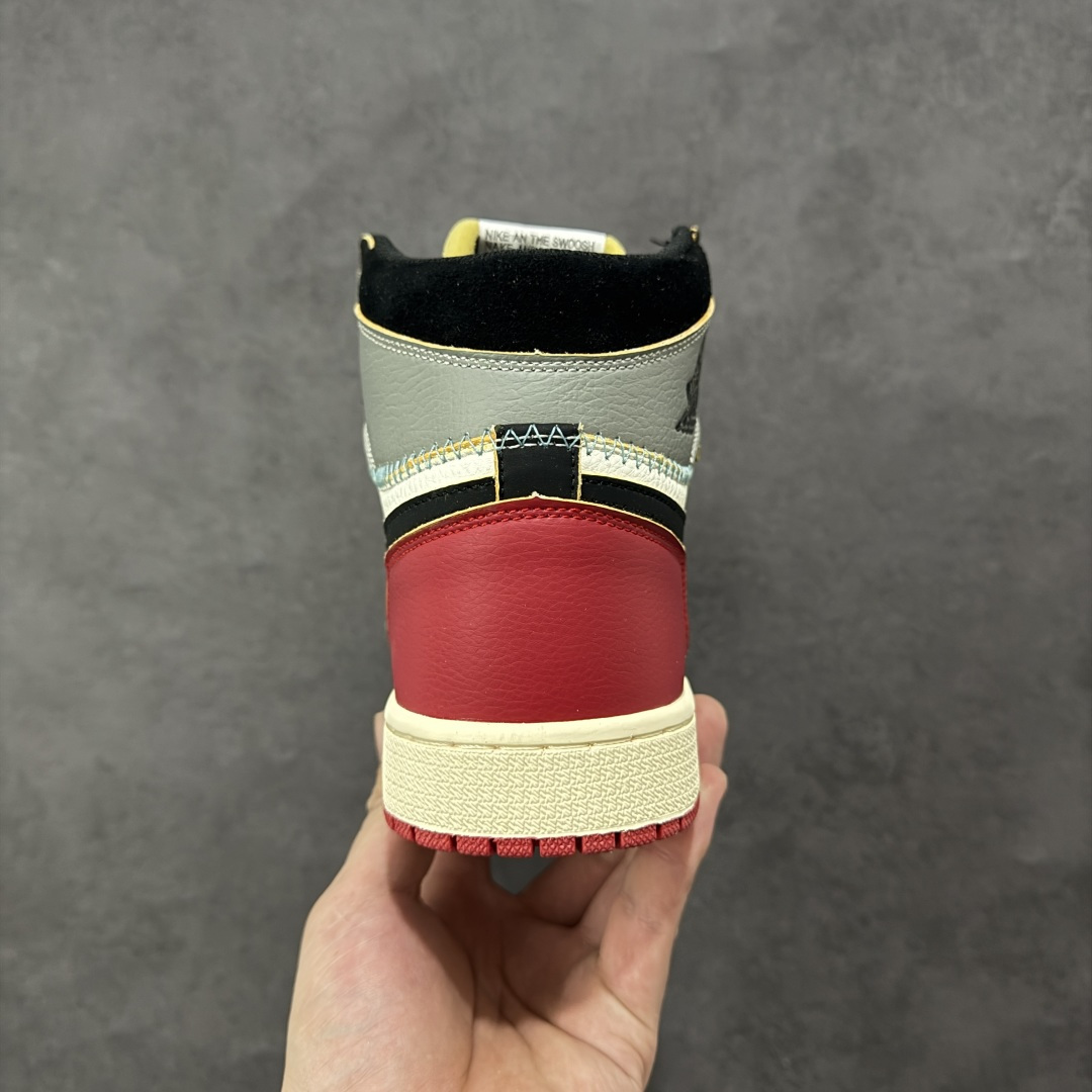 图片[4]-【公司级】Fragment Design x Union x Jordan Air Jordan 1 Retro High Og Nrg 三方联名款 牛皮 舒适 防滑 高帮 复古篮球鞋 男女同款 Air Jordan 1于1985年推出，是耐克第一双以乔丹名字命名的篮球鞋，正是这双鞋，开启了一个时代。Air Jordan 1外形的灵感来自于在当年风靡一时的AirForce 1，同时降低中底厚度，减轻重量，增加贴地感，并采用了后掌Air Sole气垫和最经典的飞翼Logo来自于当时的Nike创意总监Peter Moore。 货号：HV8563-600 尺码：36 36.5 37.5 38 38.5 39 40 40.5 41 42 42.5 43 44 44.5 45 46 47.5 编码：YBB210220-选品中心