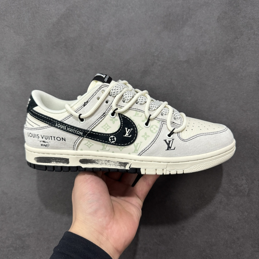 【纯原】Nike SB Dunk Low LV联名 灰涂鸦抽绳 周年高端定制 低帮休闲板鞋 CX5050