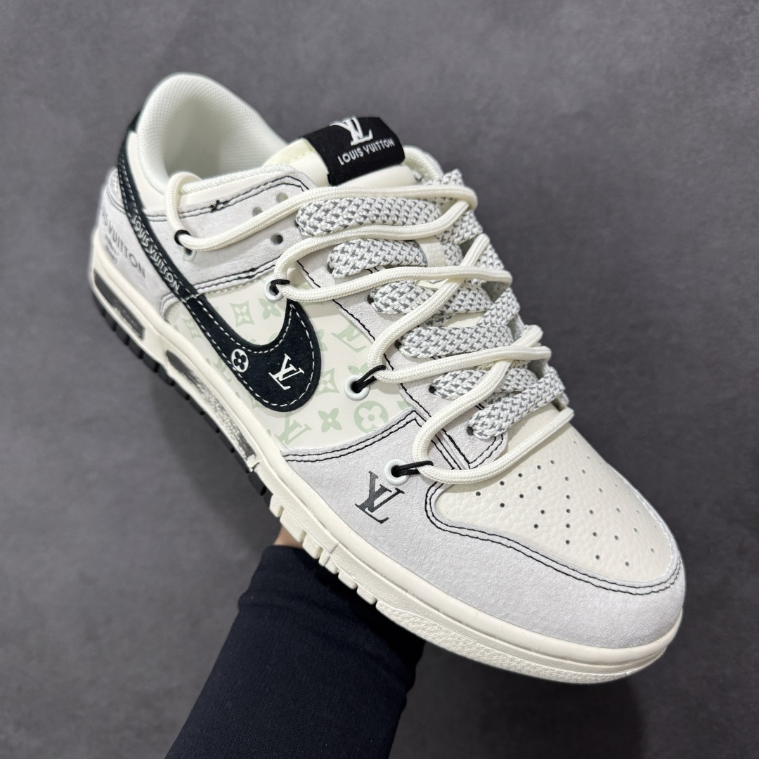 【纯原】Nike SB Dunk Low LV联名 灰涂鸦抽绳 周年高端定制 低帮休闲板鞋 CX5050