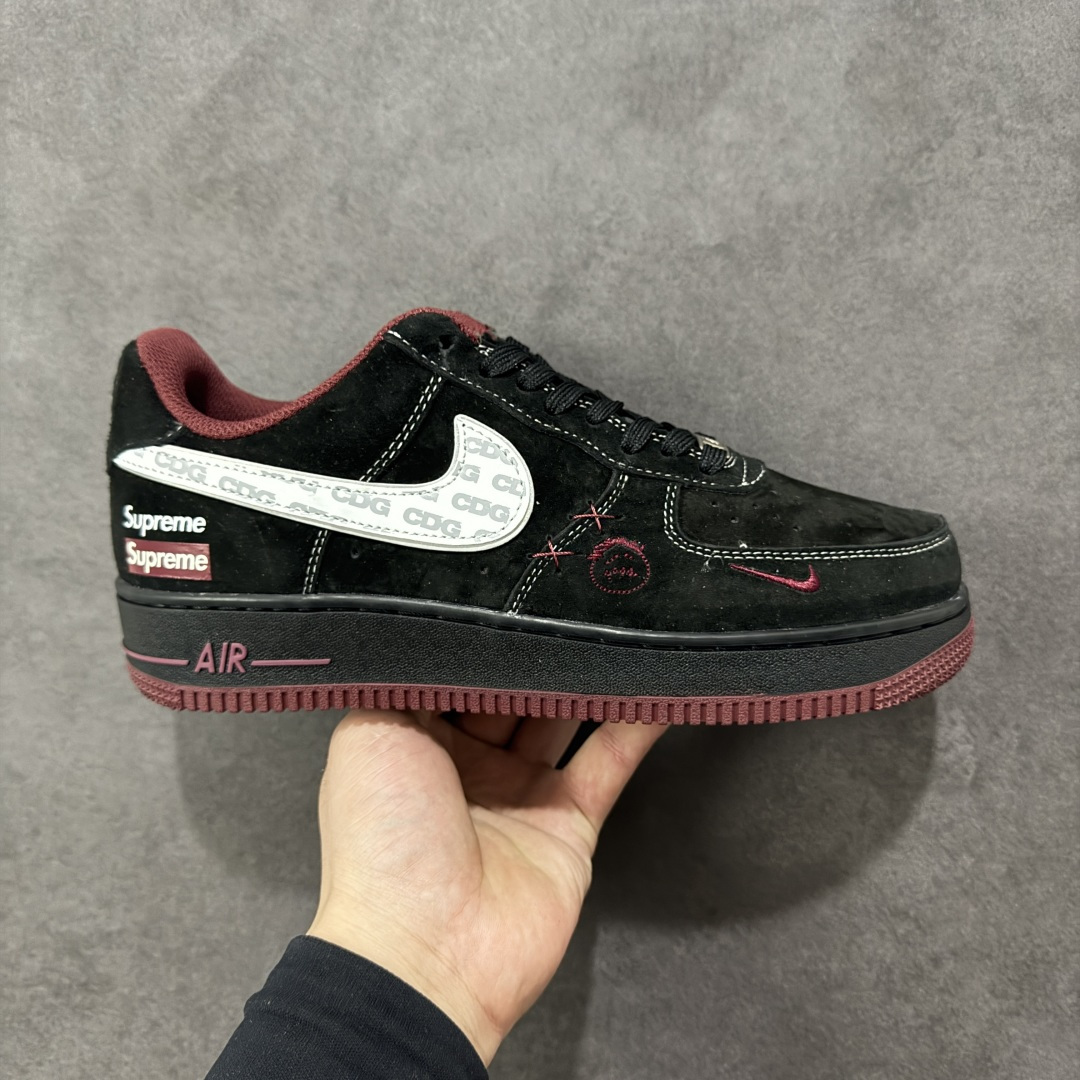 【纯原】Nike Air Force 1'07 Low Supreme联名 黑红鬼脸 空军一号低帮休闲板
