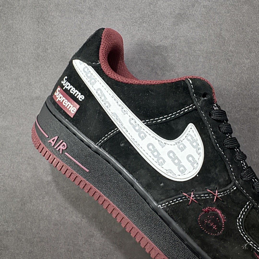 【纯原】Nike Air Force 1'07 Low Supreme联名 黑红鬼脸 空军一号低帮休闲板
