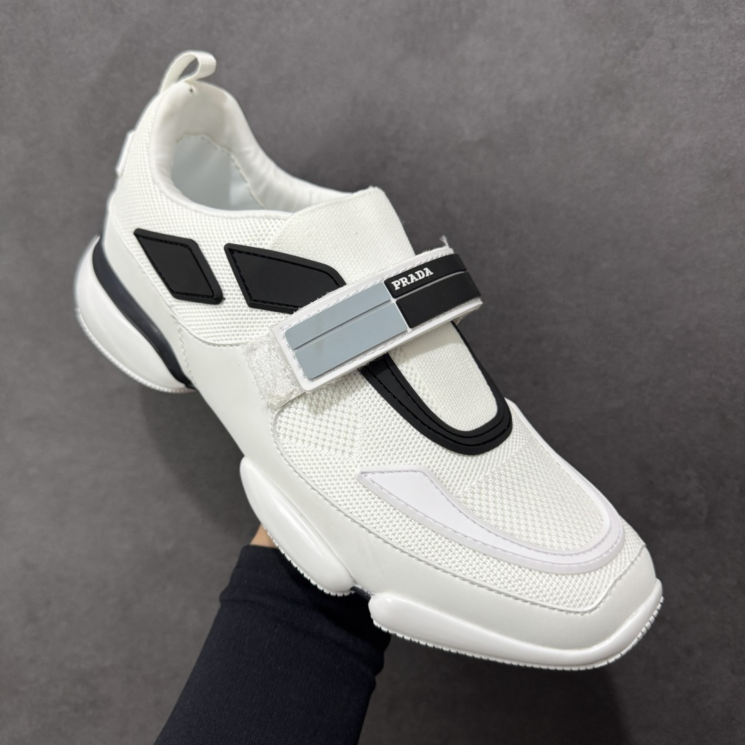图片[3]-【公司级】普拉达Prada America\”s Cup Soft Rubber Sneakers 美洲杯系列低帮系带简约百搭休闲运动慢跑鞋 货号：AJ9053 尺码：40 41 42 43 44 45 编码：LNHB240250-选品中心