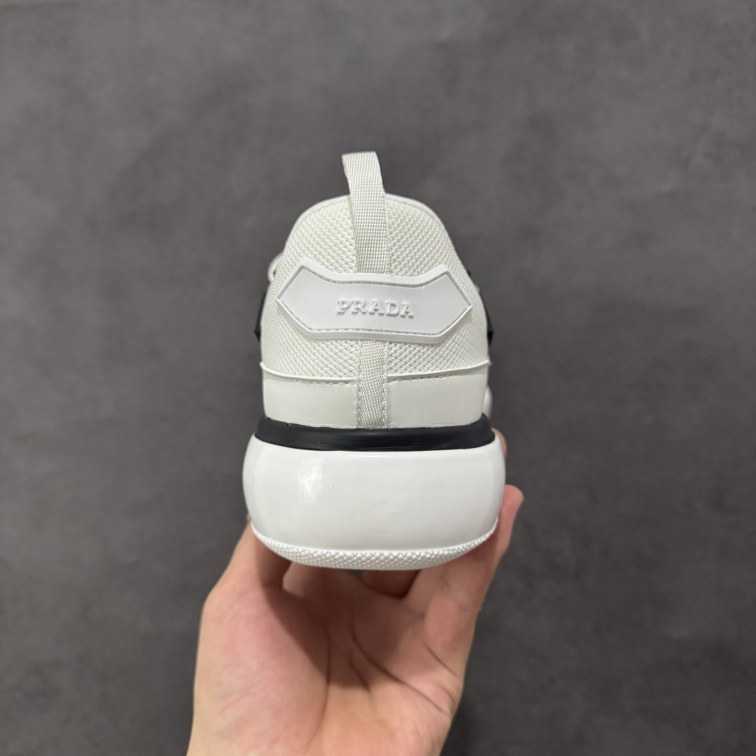 图片[4]-【公司级】普拉达Prada America\”s Cup Soft Rubber Sneakers 美洲杯系列低帮系带简约百搭休闲运动慢跑鞋 货号：AJ9053 尺码：40 41 42 43 44 45 编码：LNHB240250-选品中心