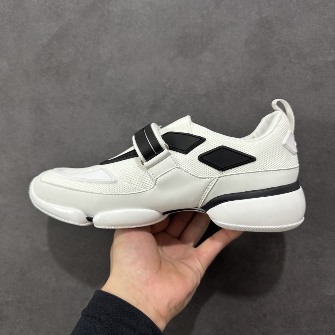 图片[2]-【公司级】普拉达Prada America\”s Cup Soft Rubber Sneakers 美洲杯系列低帮系带简约百搭休闲运动慢跑鞋 货号：AJ9053 尺码：40 41 42 43 44 45 编码：LNHB240250-选品中心