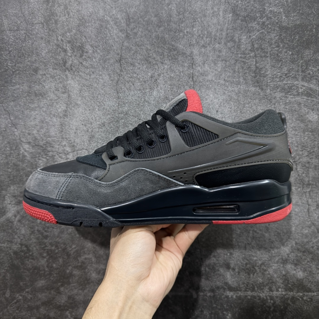 【纯原】Air Jordan AJ4 RM 重置 重制版低帮复古篮球鞋 黑红 FQ7939-060采用了