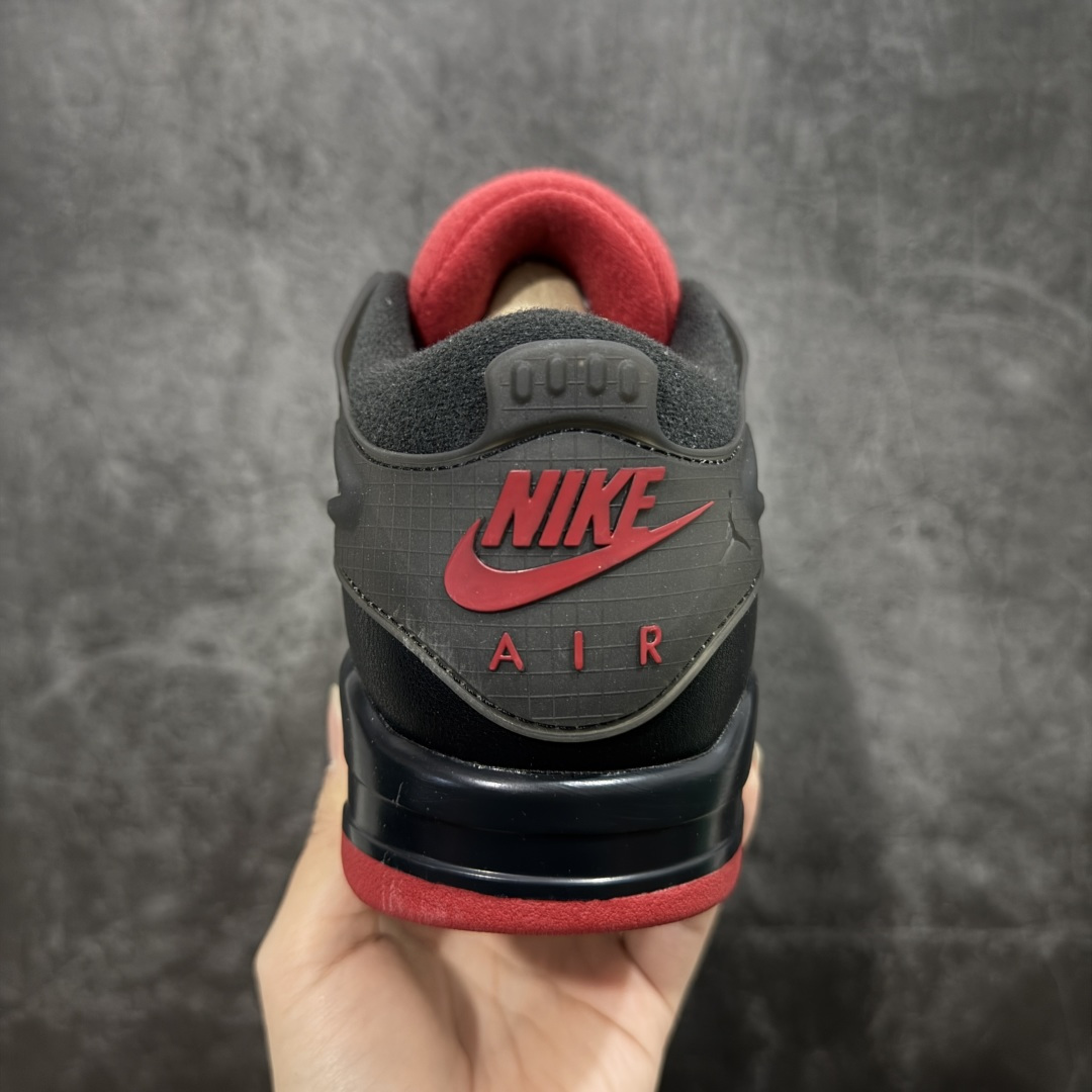 【纯原】Air Jordan AJ4 RM 重置 重制版低帮复古篮球鞋 黑红 FQ7939-060采用了