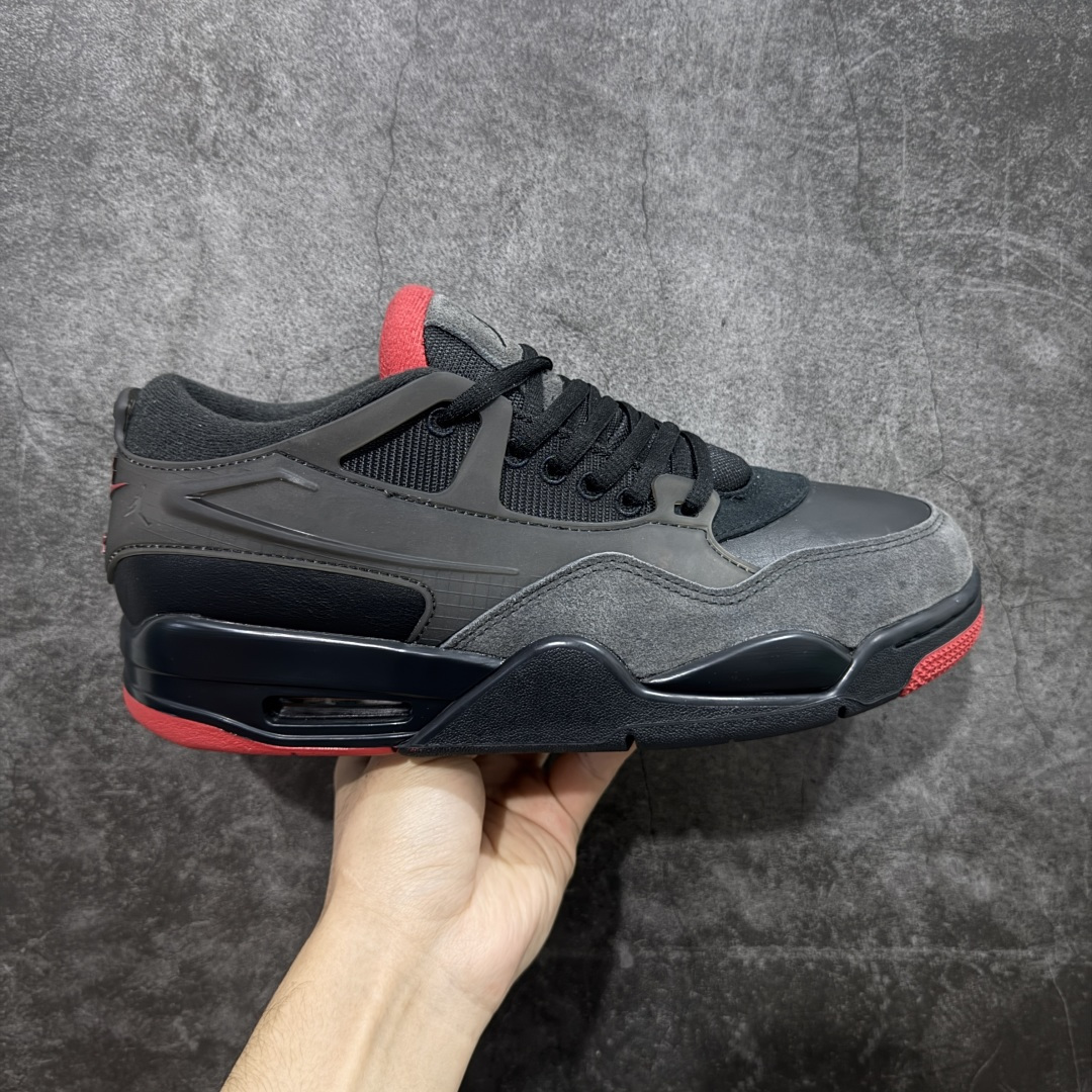 【纯原】Air Jordan AJ4 RM 重置 重制版低帮复古篮球鞋 黑红 FQ7939-060采用了