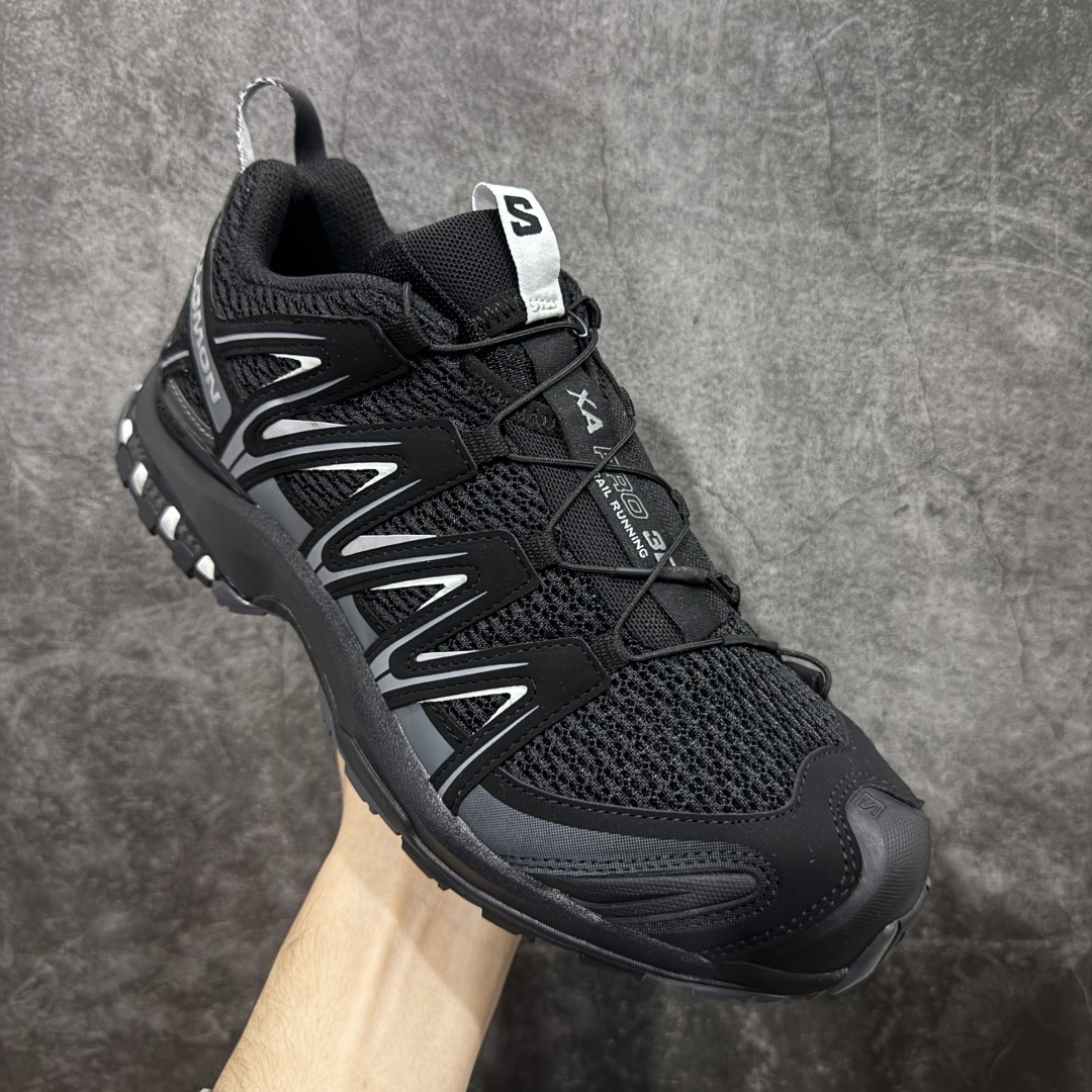 【纯原】SALOMON 萨洛蒙 XA PRO 3D 户外运动 网布减震防滑透气 低帮跑步鞋 男女同款 黑